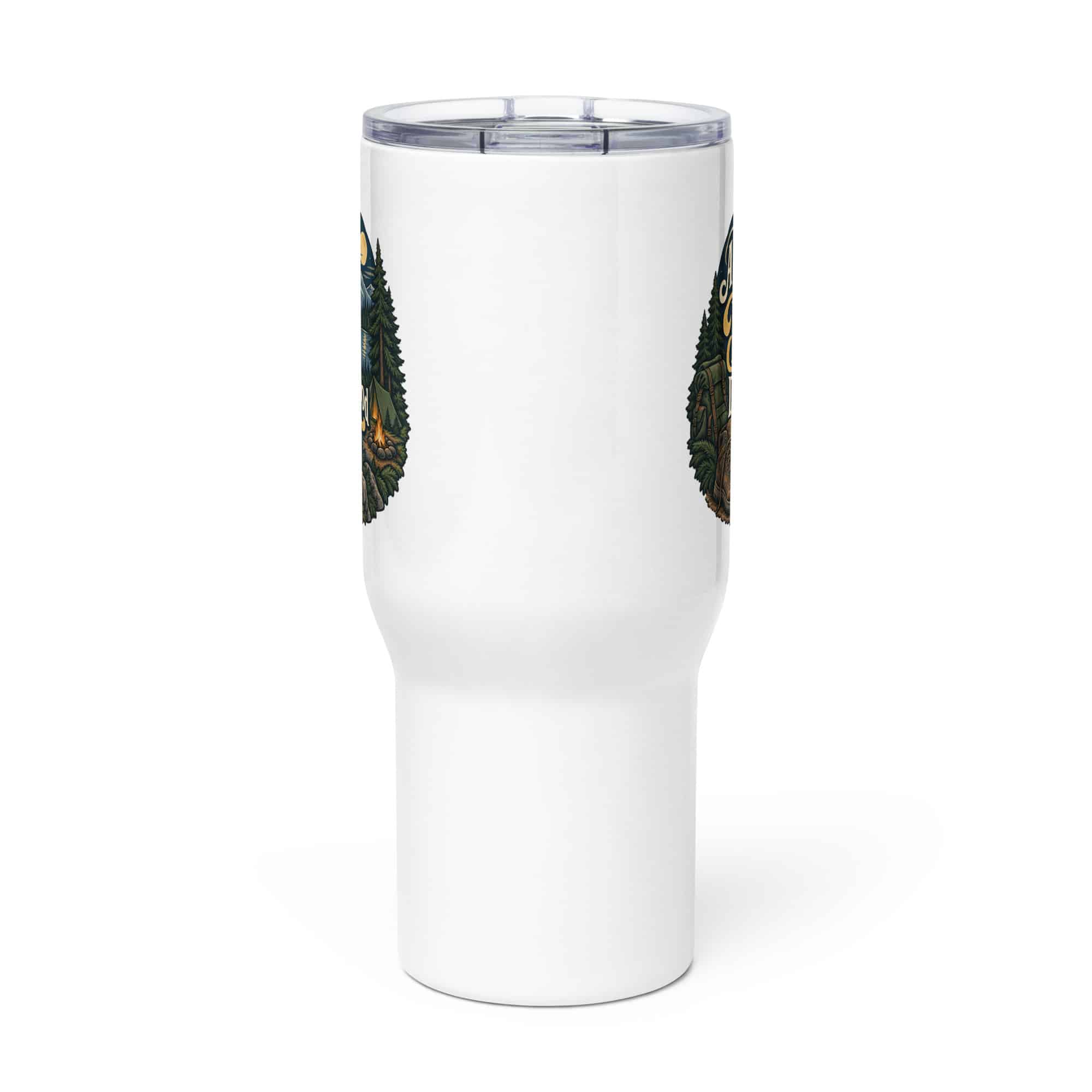 Nature and Adventure Travel Mug: A Little Dirt Does Me Good, Woodland Scenic Lettering