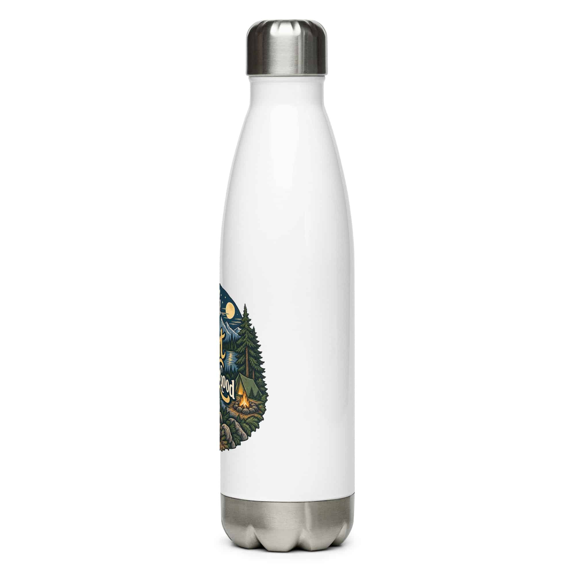 Nature and Adventure Stainless Steel Water Bottle: A Little Dirt Does Me Good, Woodland Scenic Lettering