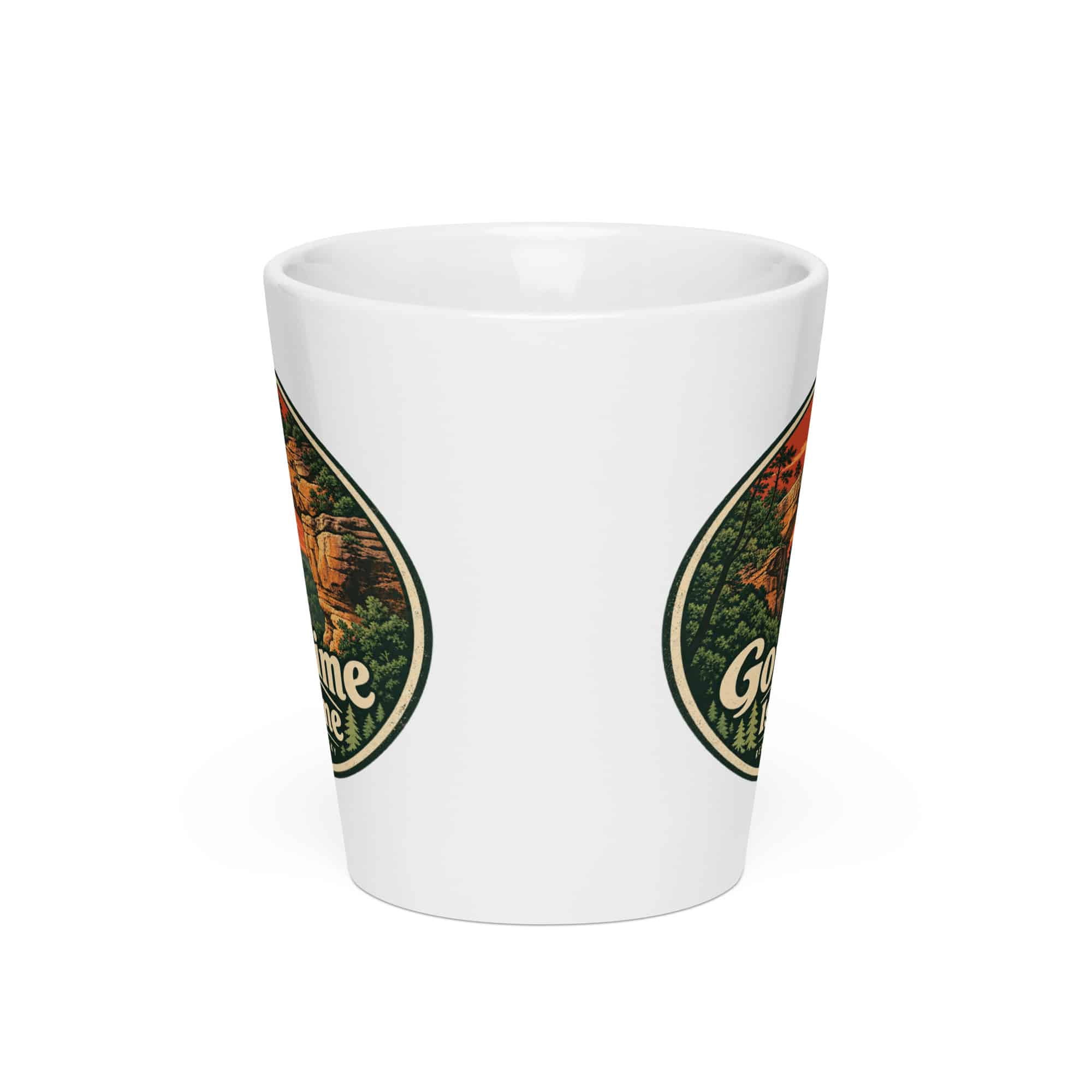 Red River Gorge Latte Mug: Gorge Time Is My Time, Vintage Round Badge