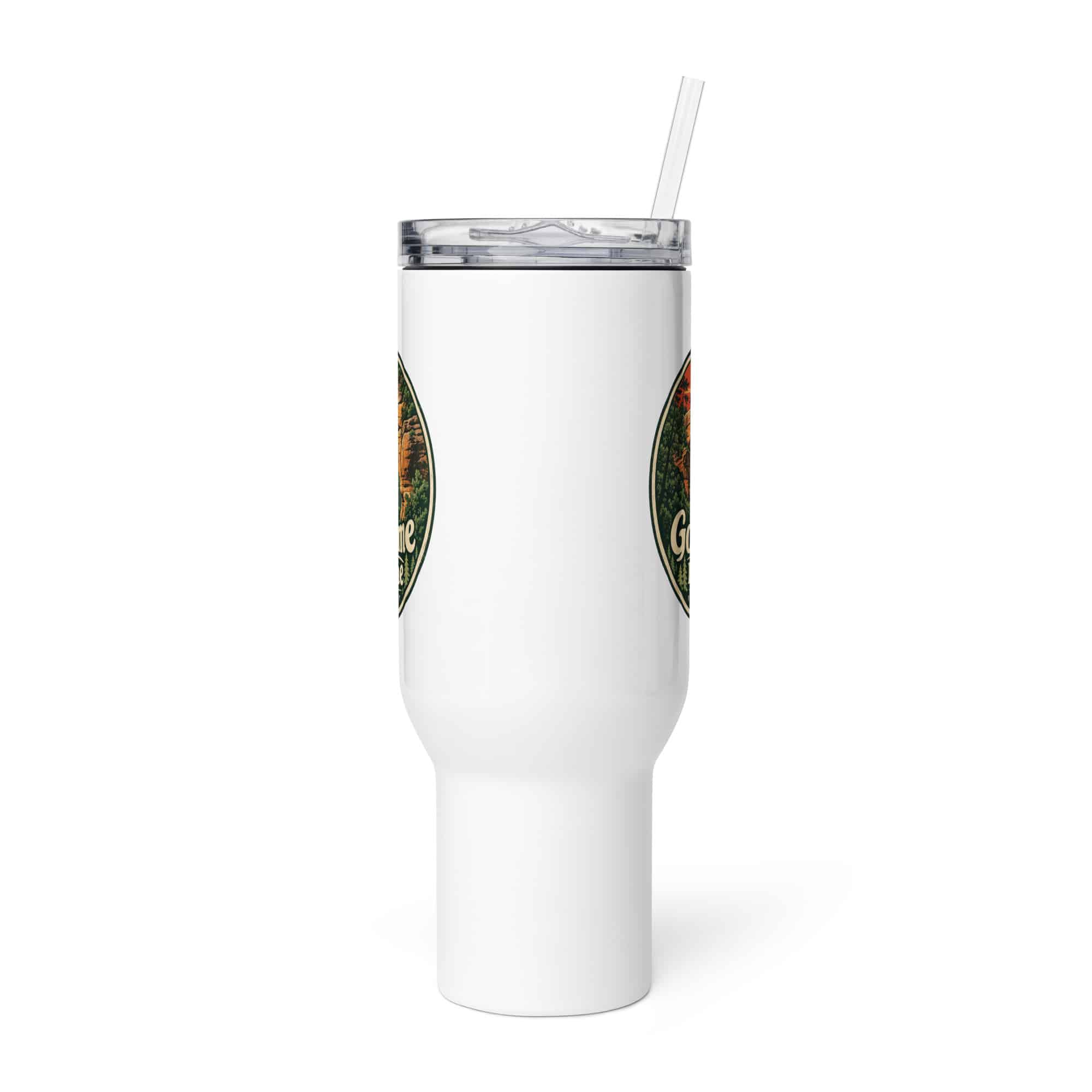 Red River Gorge Travel Mug: Gorge Time Is My Time, Vintage Round Badge