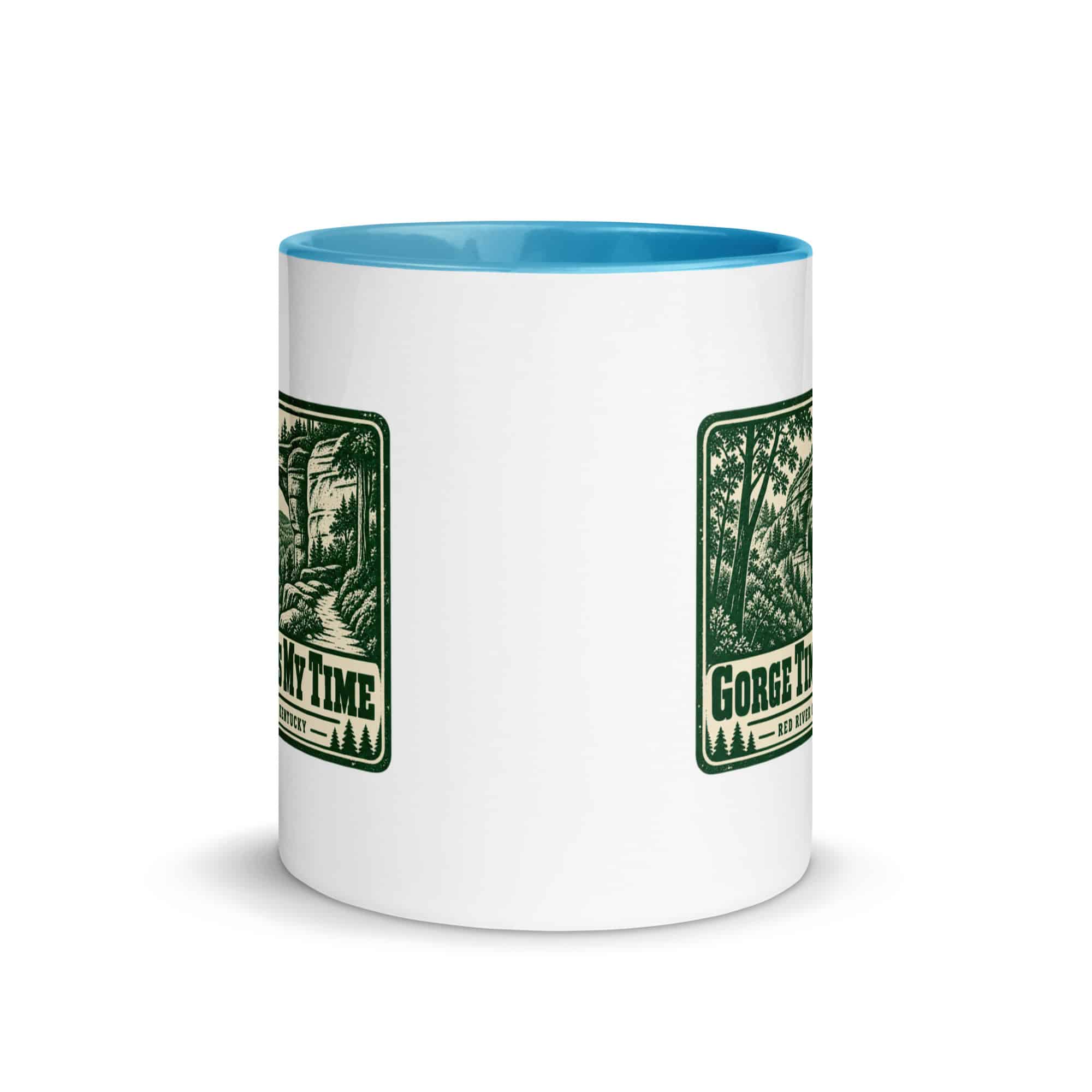 Red River Gorge Color Inside Coffee Mug: Gorge Time Is My Time, Forest Ink Stamp