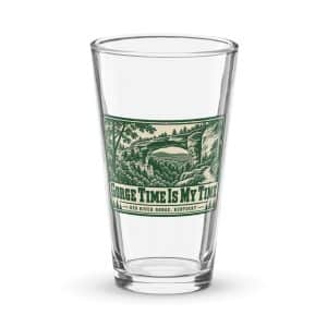Red River Gorge Pint Glass: Gorge Time Is My Time, Forest Ink Stamp - 16 oz - Main