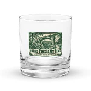 Red River Gorge Rocks Glass: Gorge Time Is My Time, Forest Ink Stamp - 10.5 oz - Main