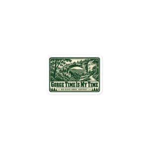 Red River Gorge Vinyl Sticker: Gorge Time Is My Time, Forest Ink Stamp - 3″×3″ - Main