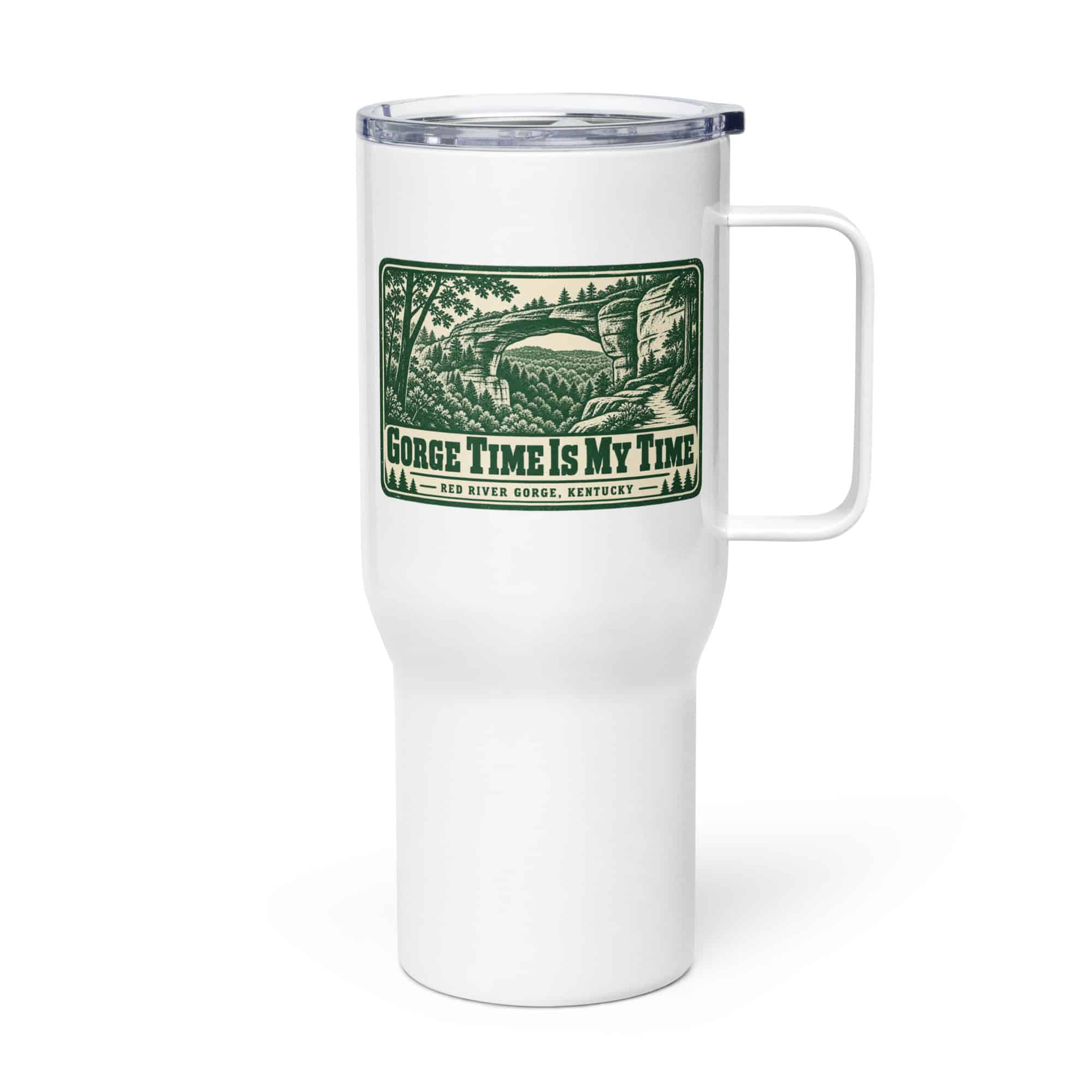 Red River Gorge Travel Mug: Gorge Time Is My Time, Forest Ink Stamp