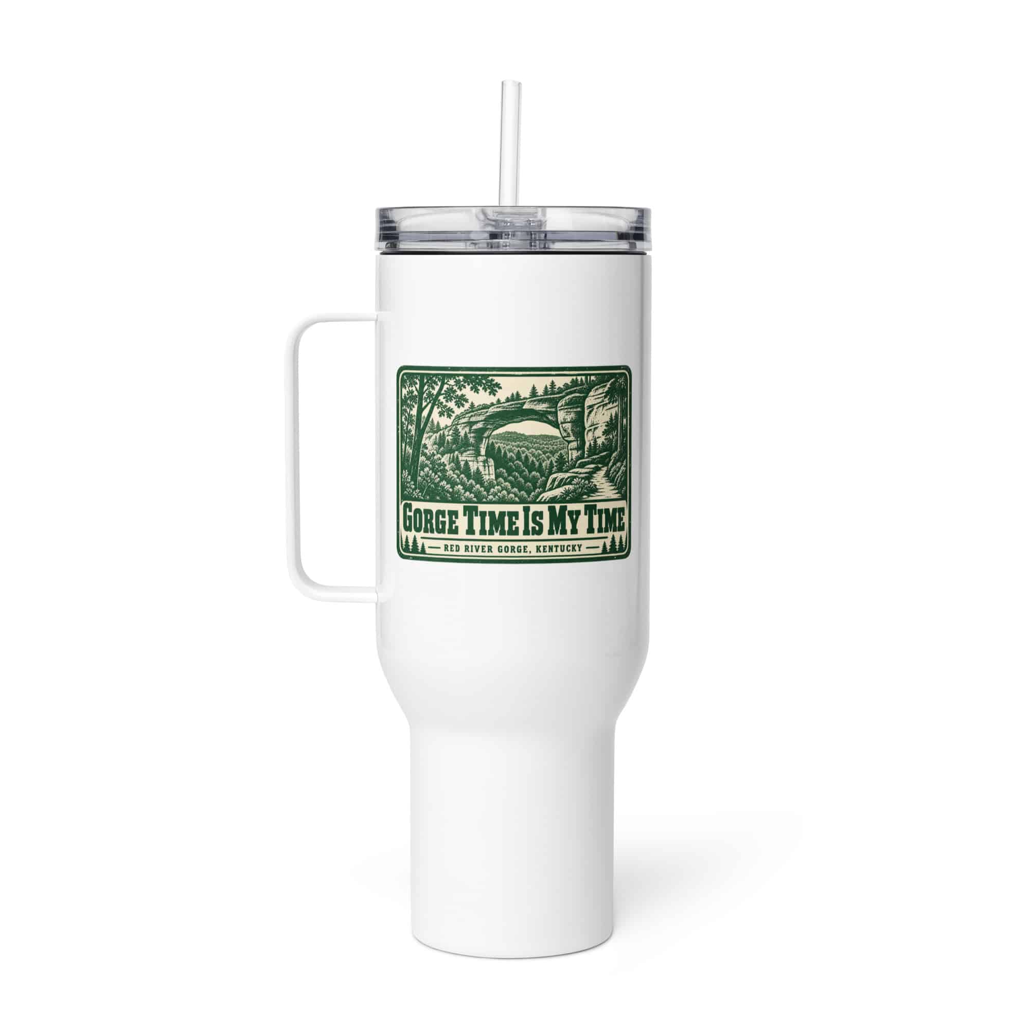 Red River Gorge Travel Mug: Gorge Time Is My Time, Forest Ink Stamp