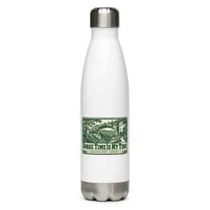 Red River Gorge Stainless Steel Water Bottle: Gorge Time Is My Time, Forest Ink Stamp - 17 oz - Main