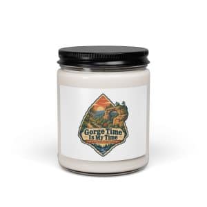 Red River Gorge Soy Wax Candle: Gorge Time Is My Time, Scenic Shield Badge - 9oz - Main