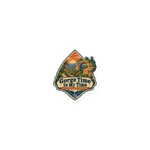 Red River Gorge Die-Cut Magnet: Gorge Time Is My Time, Scenic Shield Badge - 3″×3″ - Main