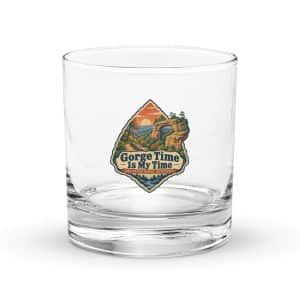 Red River Gorge Rocks Glass: Gorge Time Is My Time, Scenic Shield Badge - 10.5 oz - Main