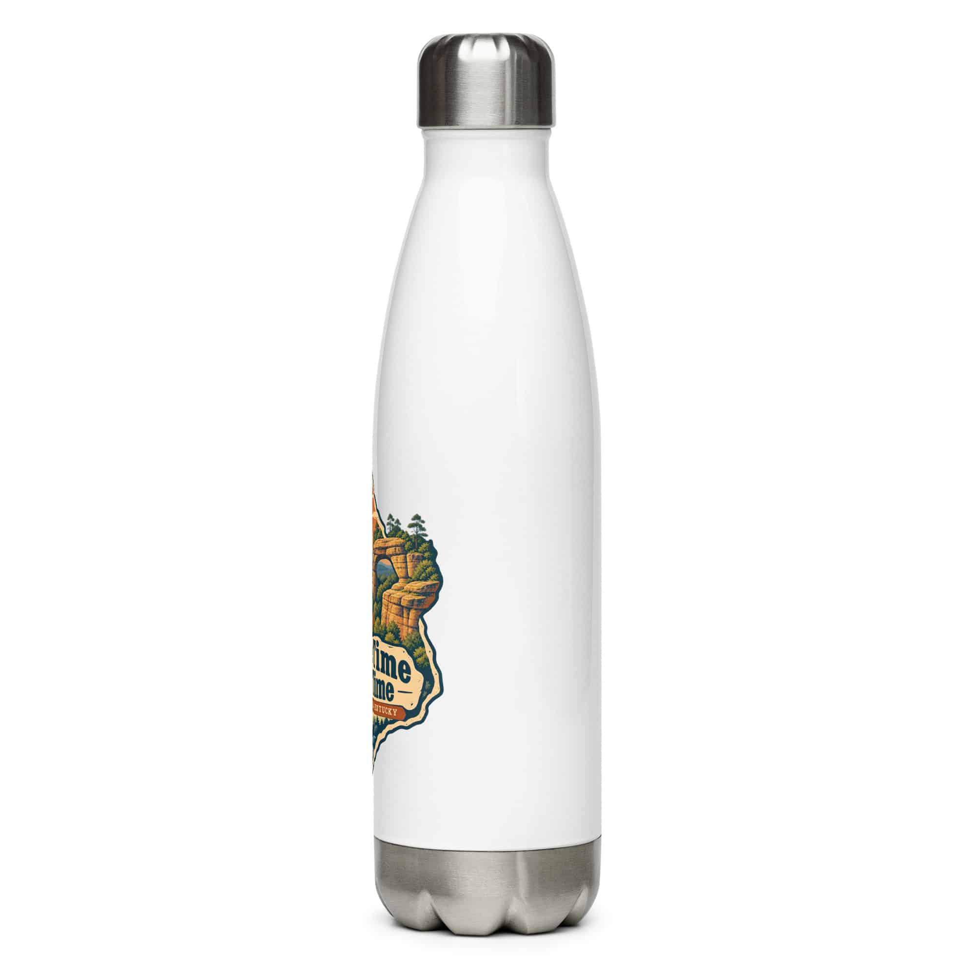 Red River Gorge Stainless Steel Water Bottle: Gorge Time Is My Time, Scenic Shield Badge