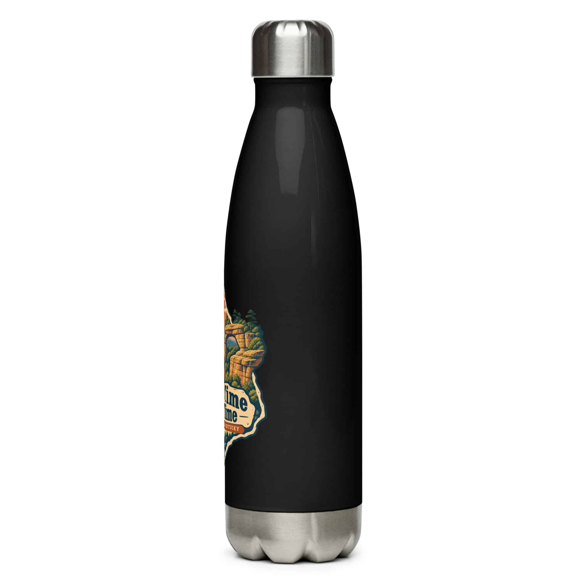 Red River Gorge Stainless Steel Water Bottle: Gorge Time Is My Time, Scenic Shield Badge