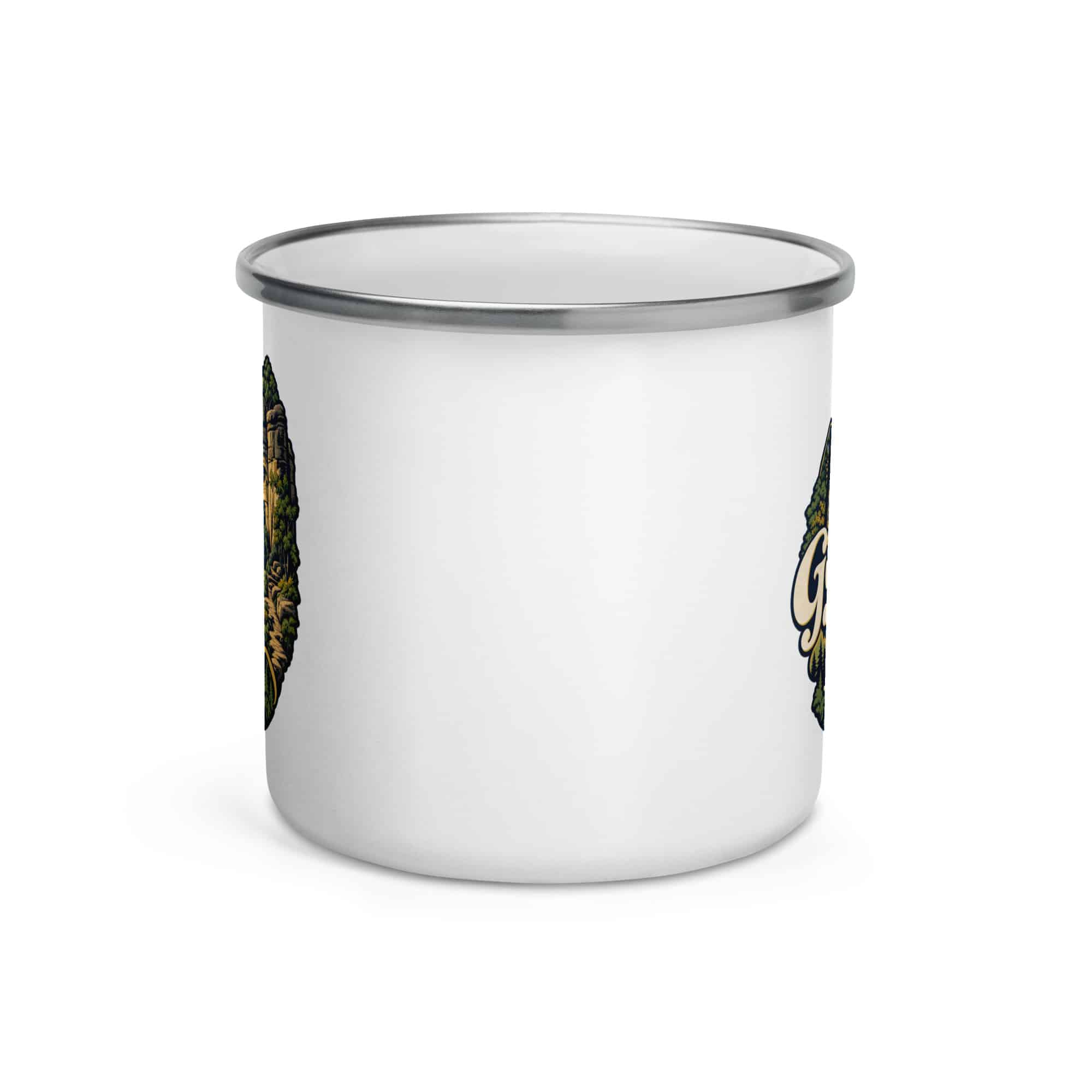 Red River Gorge Enamel Camp Mug: Gorge Time Is My Time, Woodland Scenic Lettering