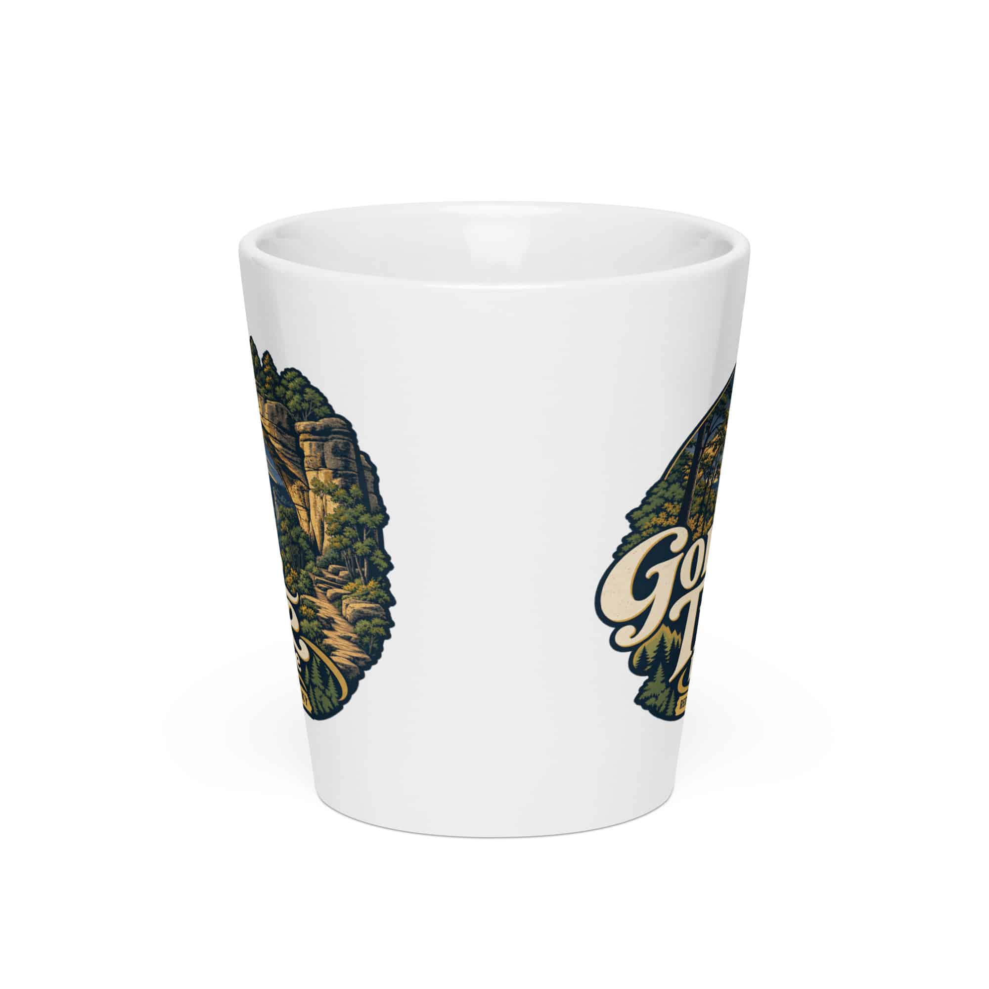 Red River Gorge Latte Mug: Gorge Time Is My Time, Woodland Scenic Lettering
