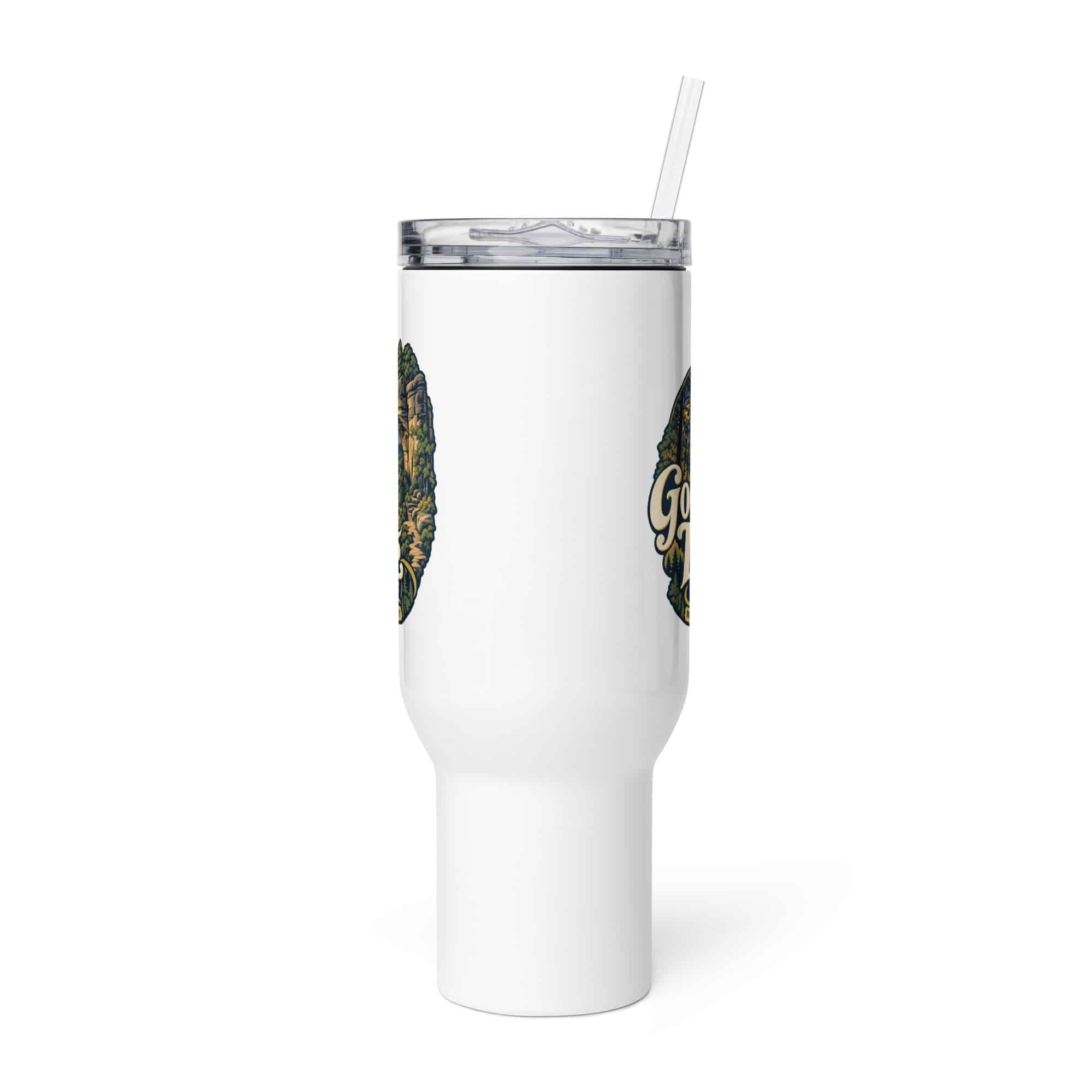 Red River Gorge Travel Mug: Gorge Time Is My Time, Woodland Scenic Lettering