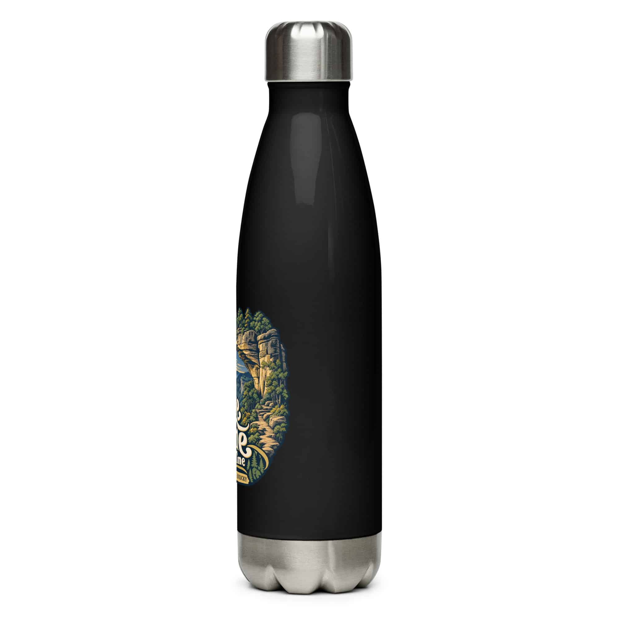 Red River Gorge Stainless Steel Water Bottle: Gorge Time Is My Time, Woodland Scenic Lettering