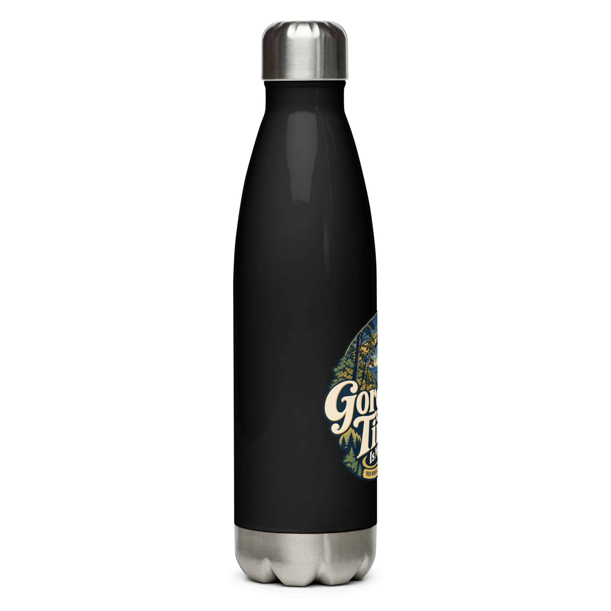 Red River Gorge Stainless Steel Water Bottle: Gorge Time Is My Time, Woodland Scenic Lettering