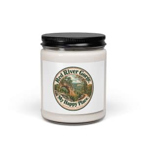 Red River Gorge Soy Wax Candle: Red River Gorge. My Happy Place, Vintage Round Badge - 9oz - Main