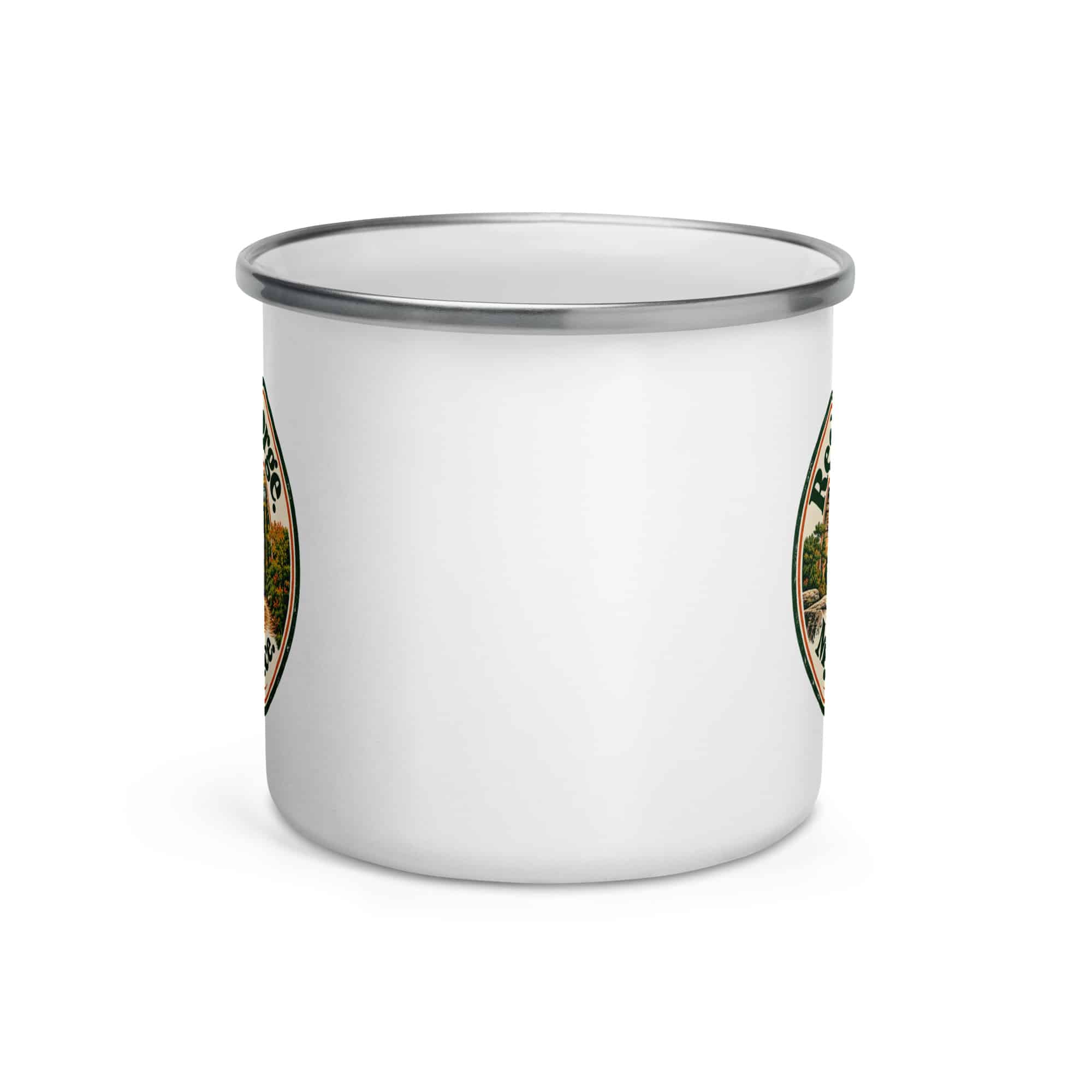 Red River Gorge Enamel Camp Mug: Red River Gorge. My Happy Place, Vintage Round Badge