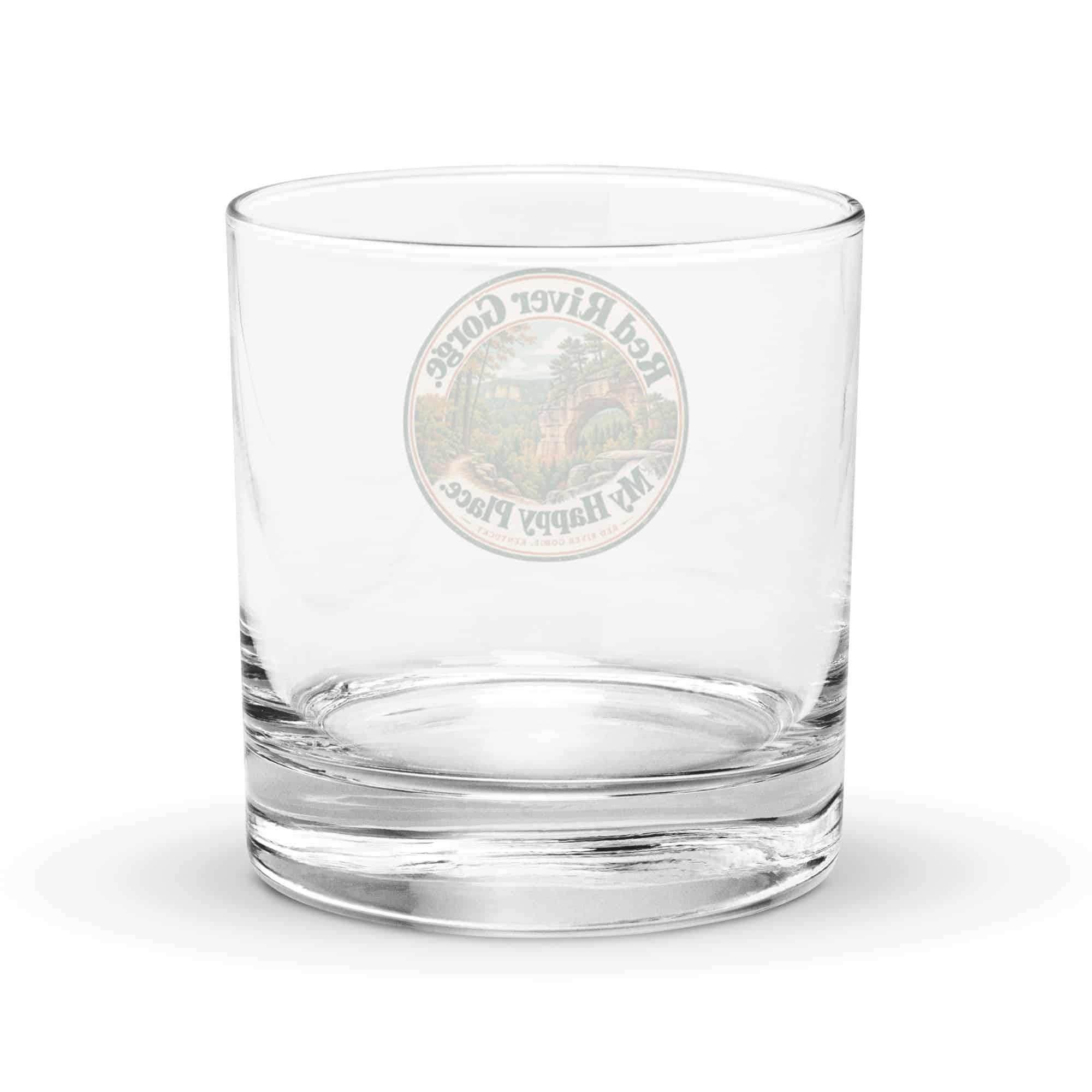 Red River Gorge Rocks Glass: Red River Gorge. My Happy Place, Vintage Round Badge