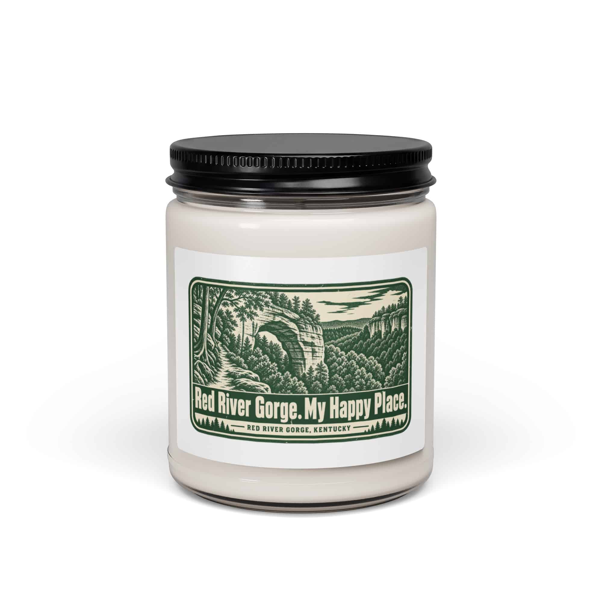 Red River Gorge Soy Wax Candle: Red River Gorge. My Happy Place, Forest Ink Stamp