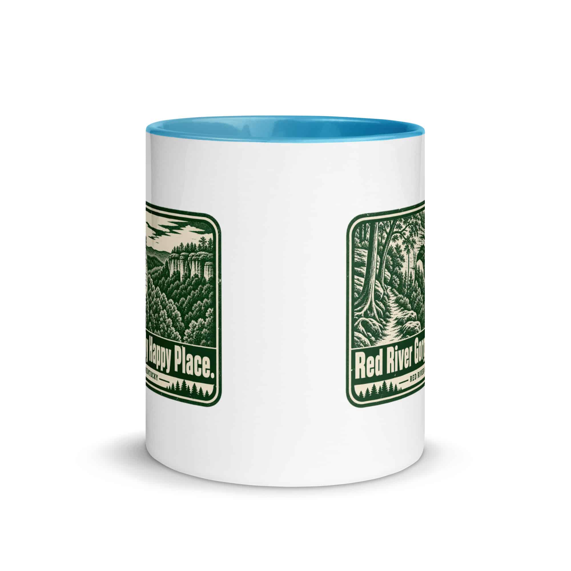 Red River Gorge Color Inside Coffee Mug: Red River Gorge. My Happy Place, Forest Ink Stamp