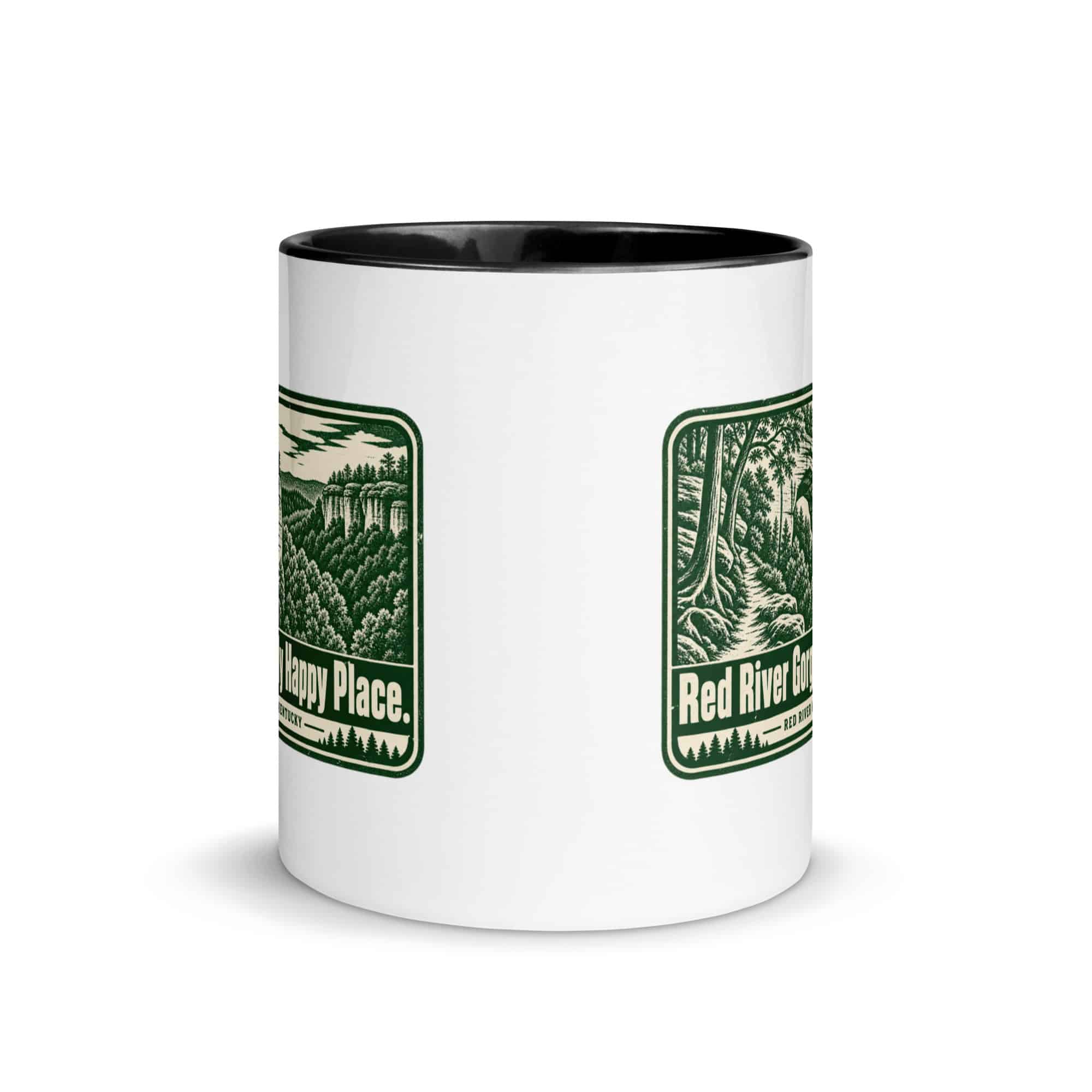 Red River Gorge Color Inside Coffee Mug: Red River Gorge. My Happy Place, Forest Ink Stamp