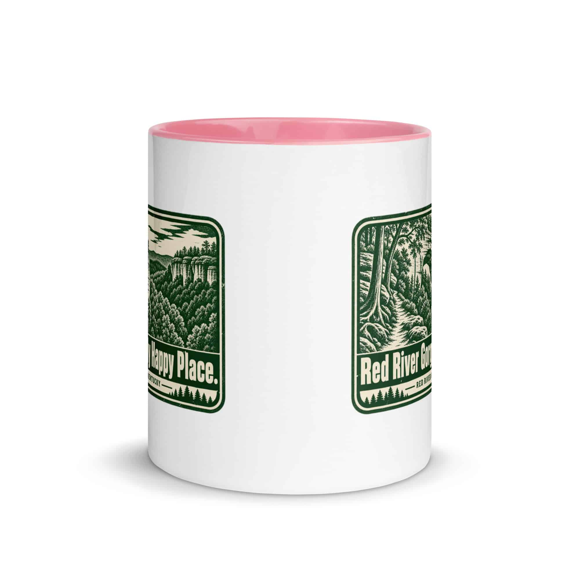 Red River Gorge Color Inside Coffee Mug: Red River Gorge. My Happy Place, Forest Ink Stamp