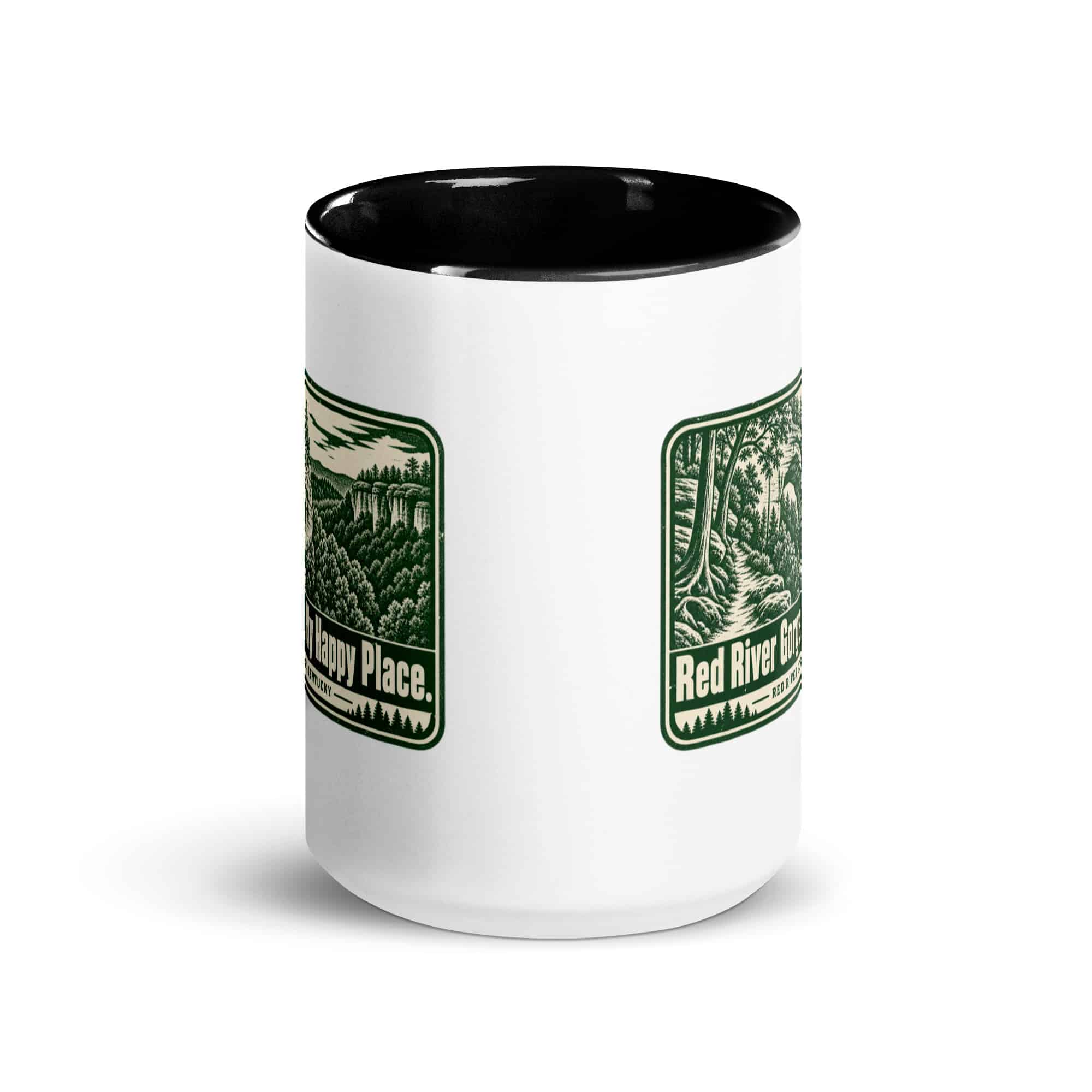 Red River Gorge Color Inside Coffee Mug: Red River Gorge. My Happy Place, Forest Ink Stamp
