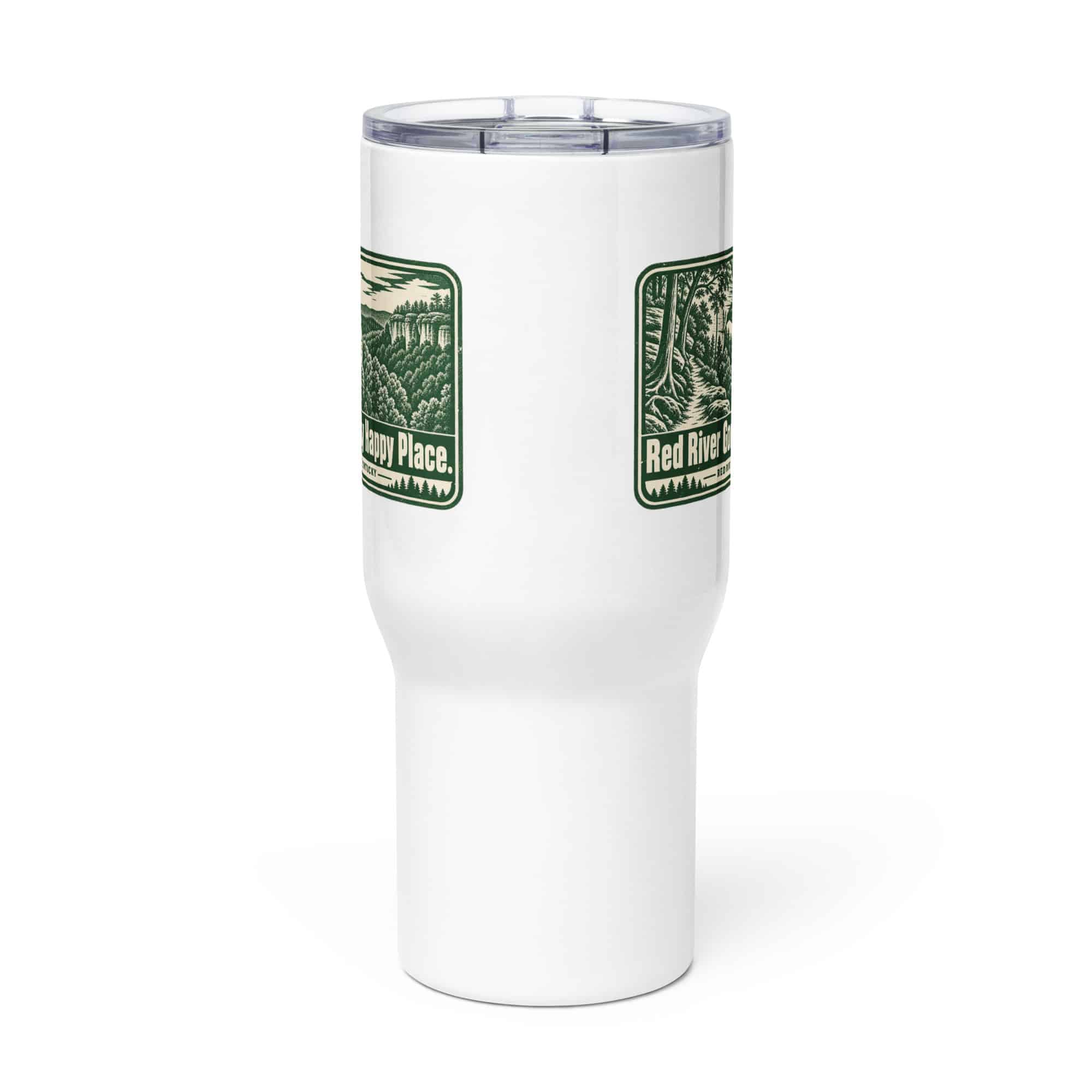 Red River Gorge Travel Mug: Red River Gorge. My Happy Place, Forest Ink Stamp