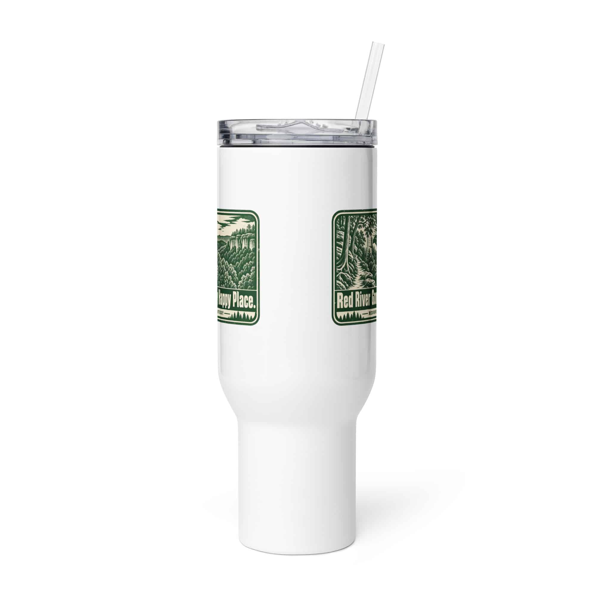 Red River Gorge Travel Mug: Red River Gorge. My Happy Place, Forest Ink Stamp
