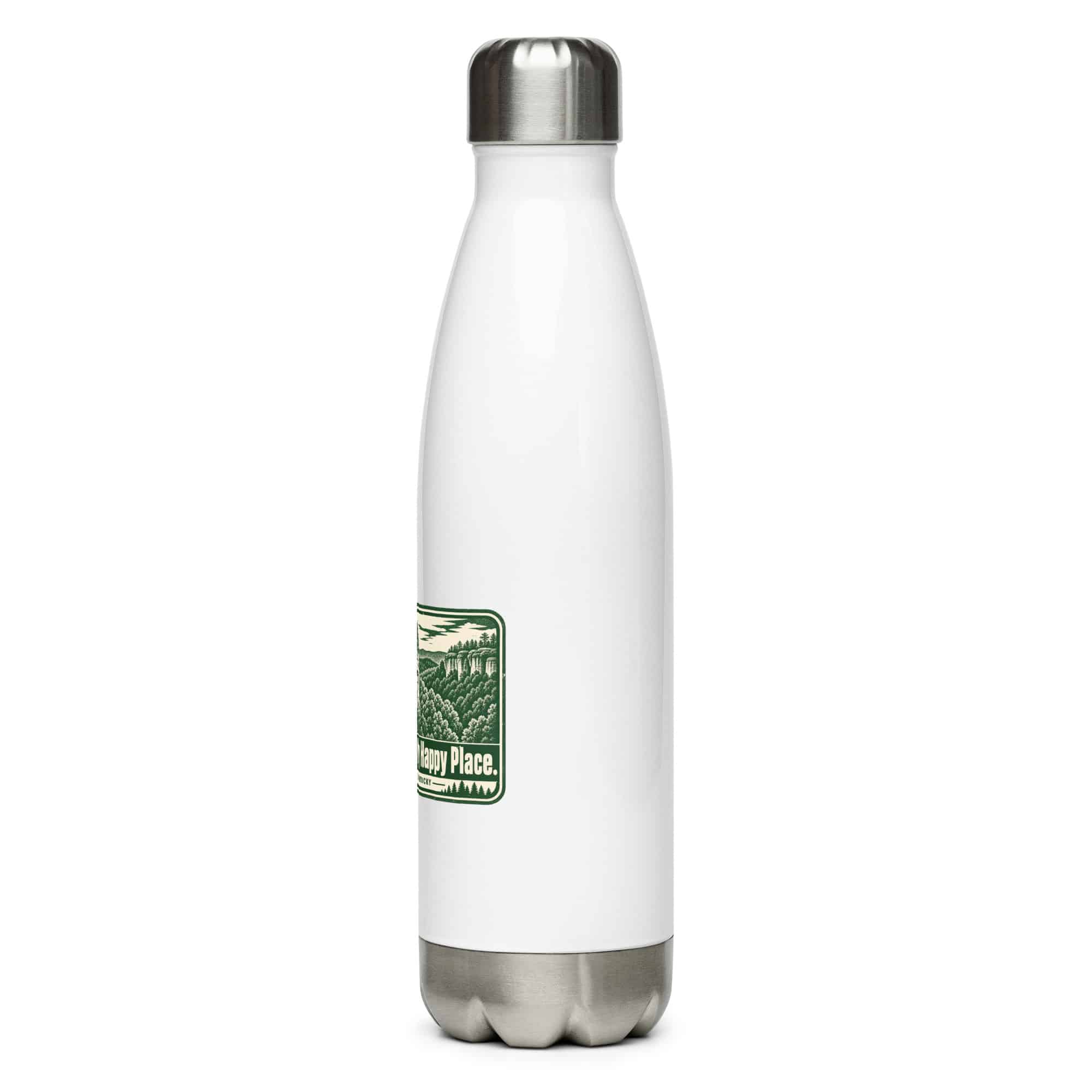 Red River Gorge Stainless Steel Water Bottle: Red River Gorge. My Happy Place, Forest Ink Stamp