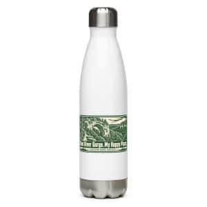 Red River Gorge Stainless Steel Water Bottle: Red River Gorge. My Happy Place, Forest Ink Stamp - 17 oz - Main