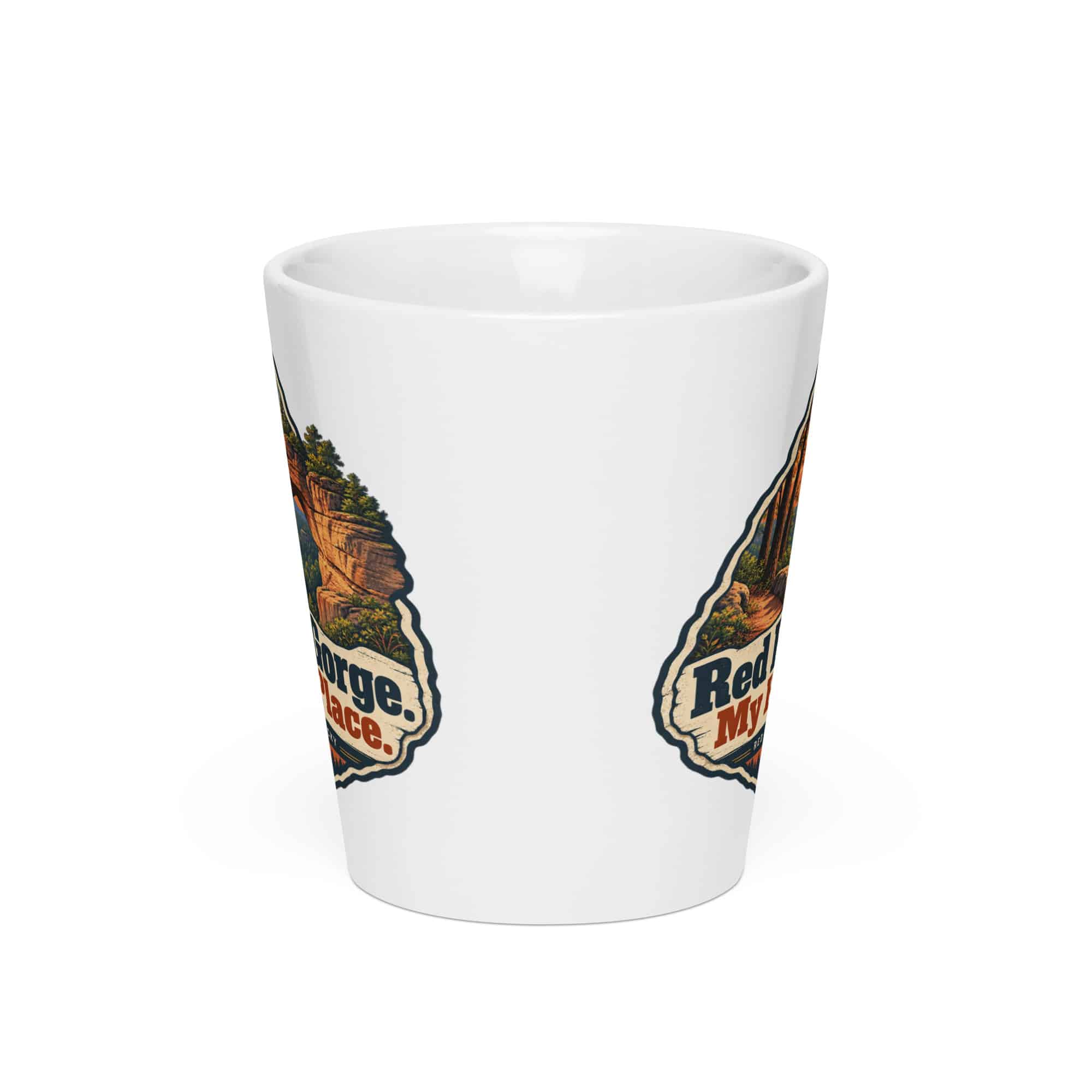 Red River Gorge Latte Mug: Red River Gorge. My Happy Place, Scenic Shield Badge