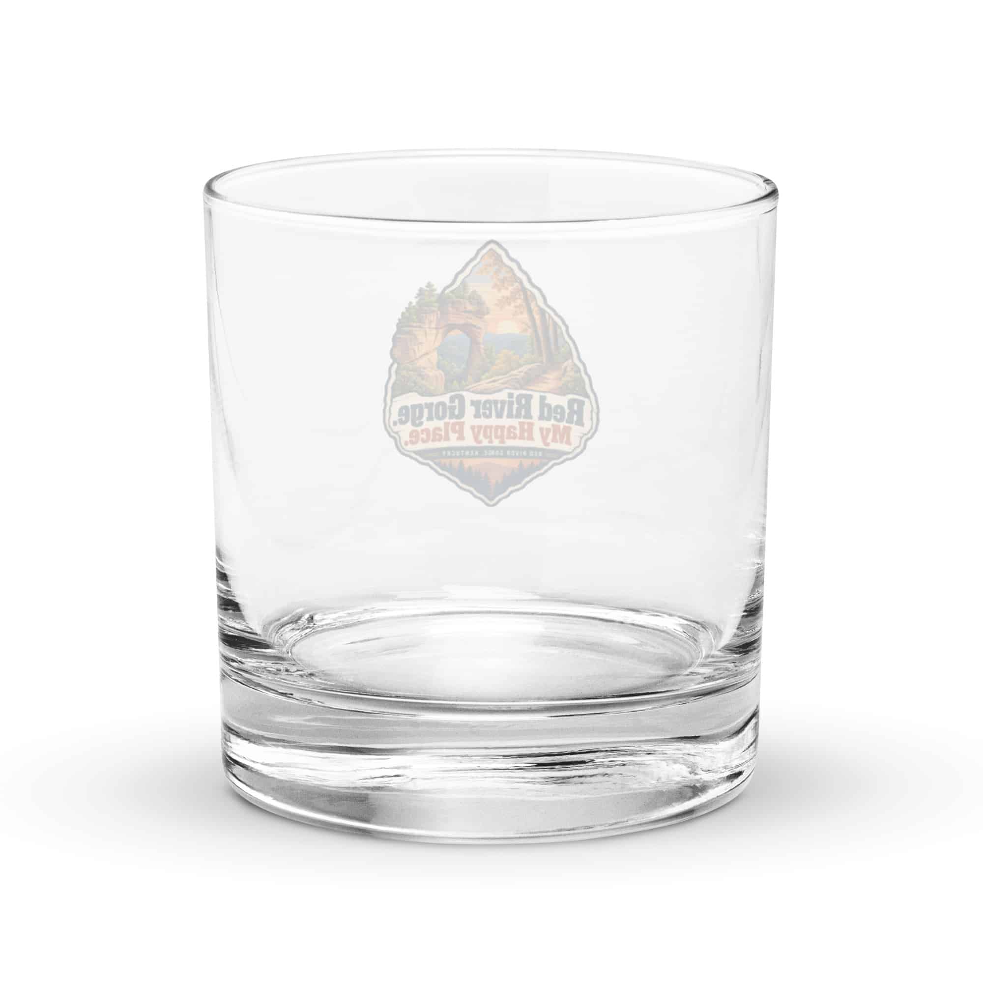 Red River Gorge Rocks Glass: Red River Gorge. My Happy Place, Scenic Shield Badge