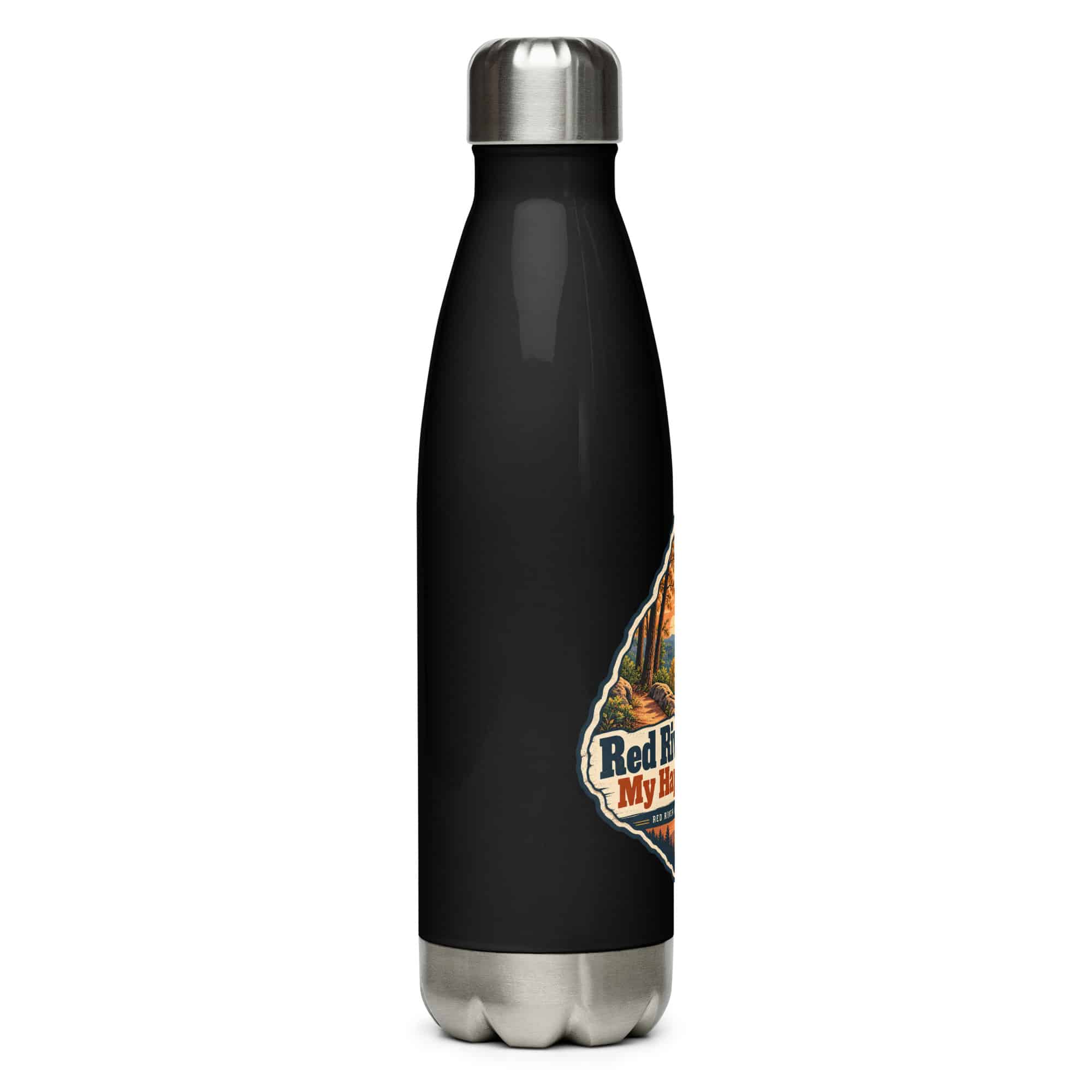 Red River Gorge Stainless Steel Water Bottle: Red River Gorge. My Happy Place, Scenic Shield Badge