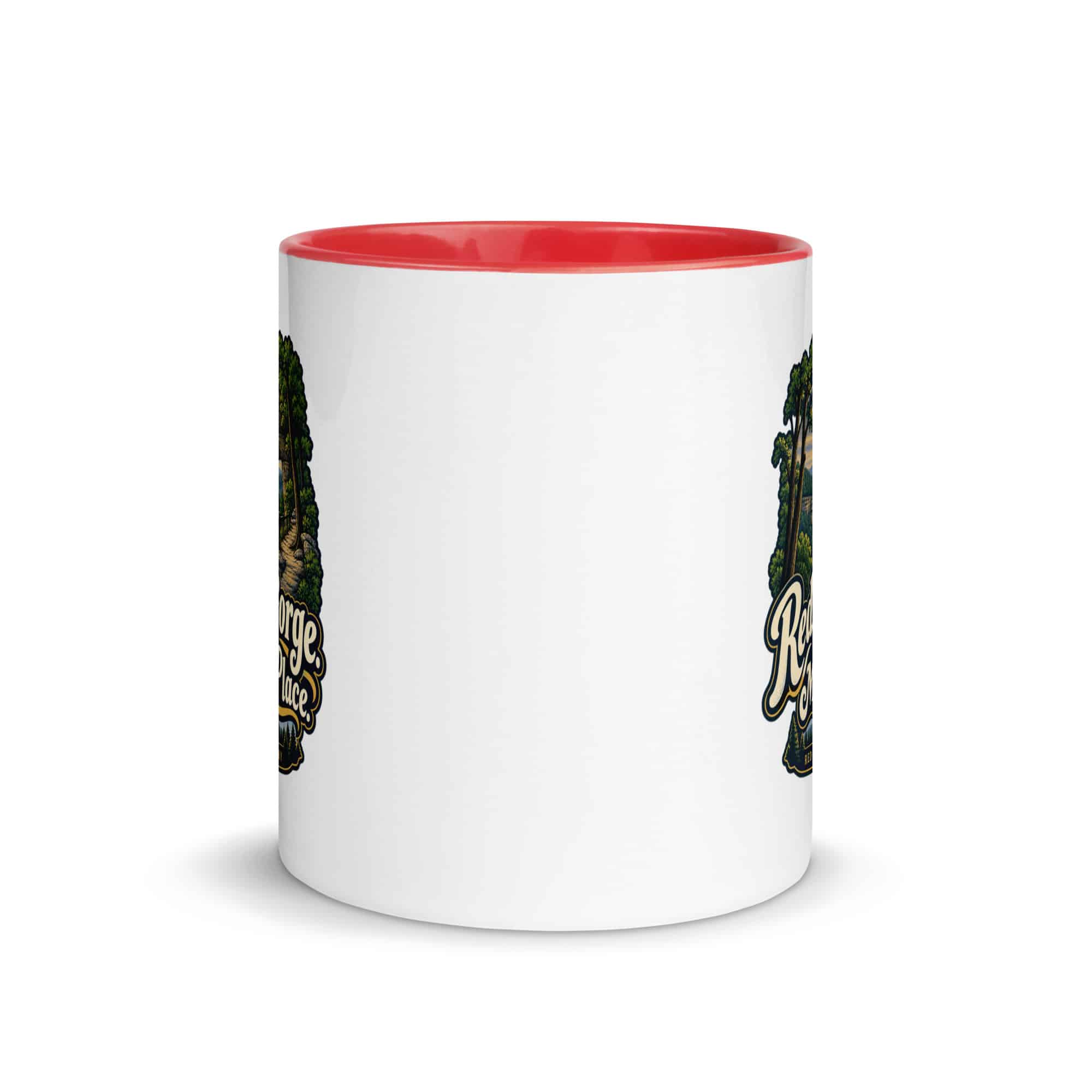 Red River Gorge Color Inside Coffee Mug: Red River Gorge. My Happy Place, Woodland Scenic Lettering