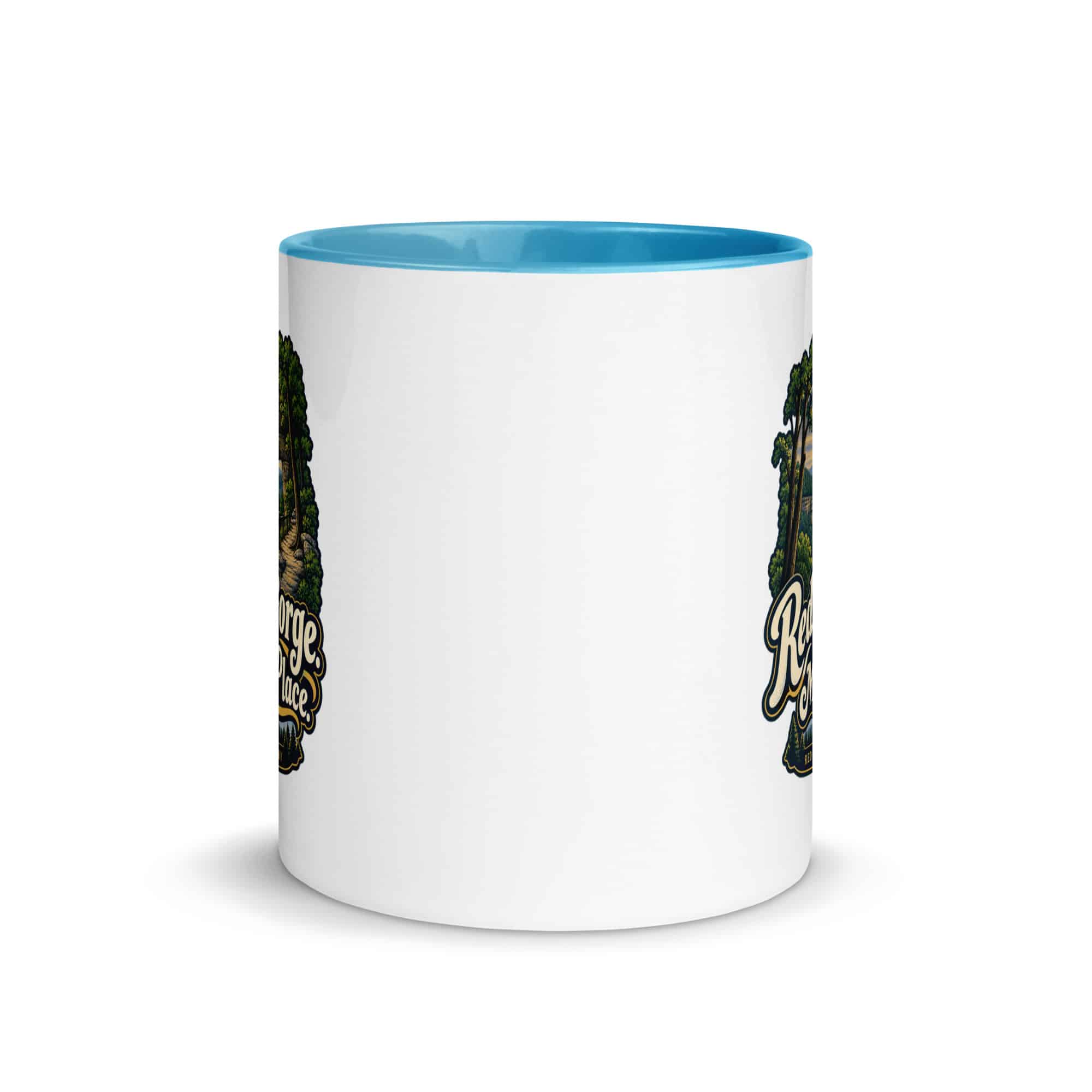 Red River Gorge Color Inside Coffee Mug: Red River Gorge. My Happy Place, Woodland Scenic Lettering