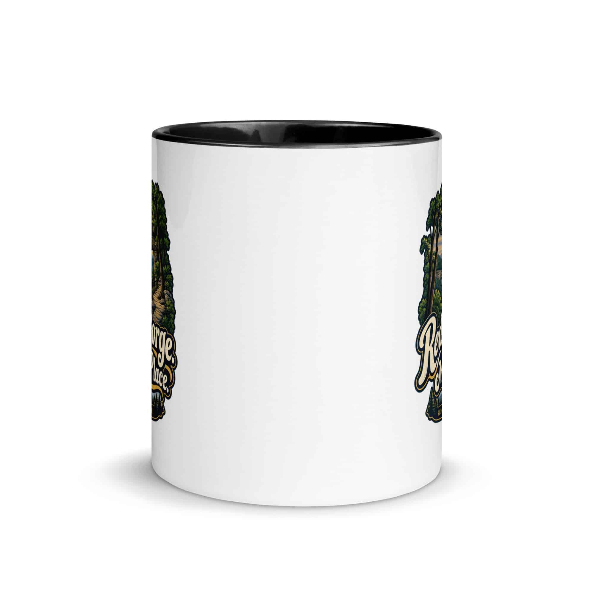 Red River Gorge Color Inside Coffee Mug: Red River Gorge. My Happy Place, Woodland Scenic Lettering