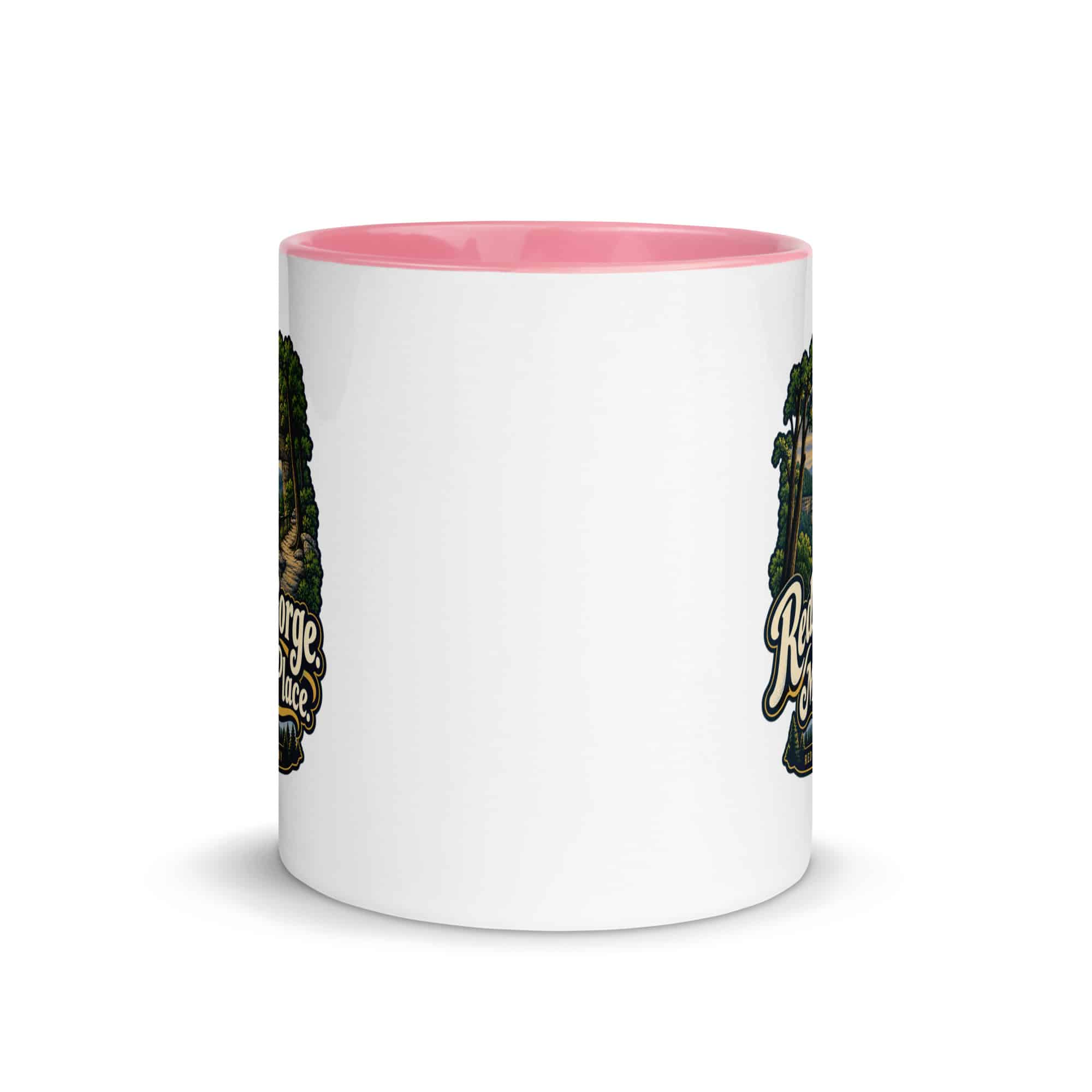 Red River Gorge Color Inside Coffee Mug: Red River Gorge. My Happy Place, Woodland Scenic Lettering