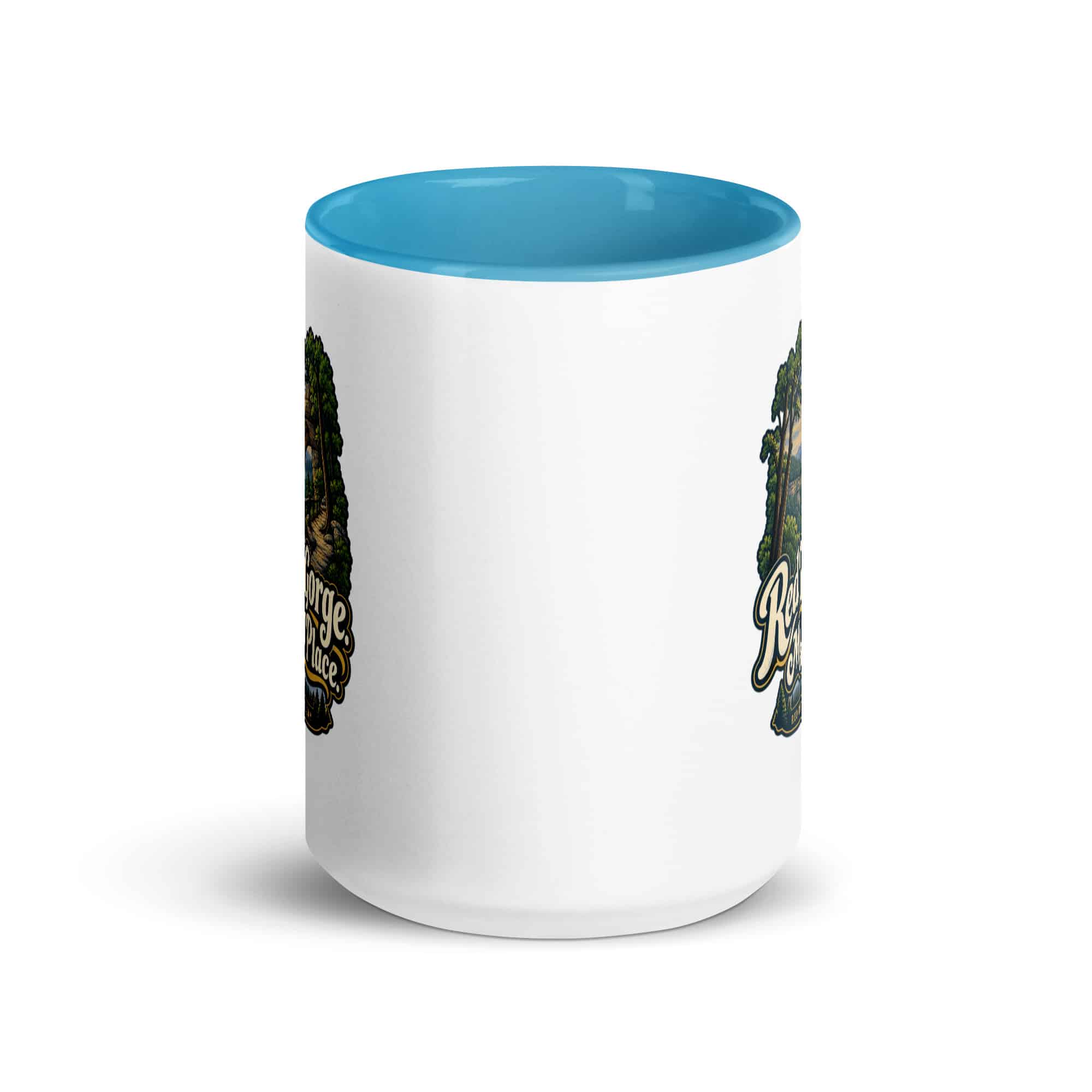 Red River Gorge Color Inside Coffee Mug: Red River Gorge. My Happy Place, Woodland Scenic Lettering
