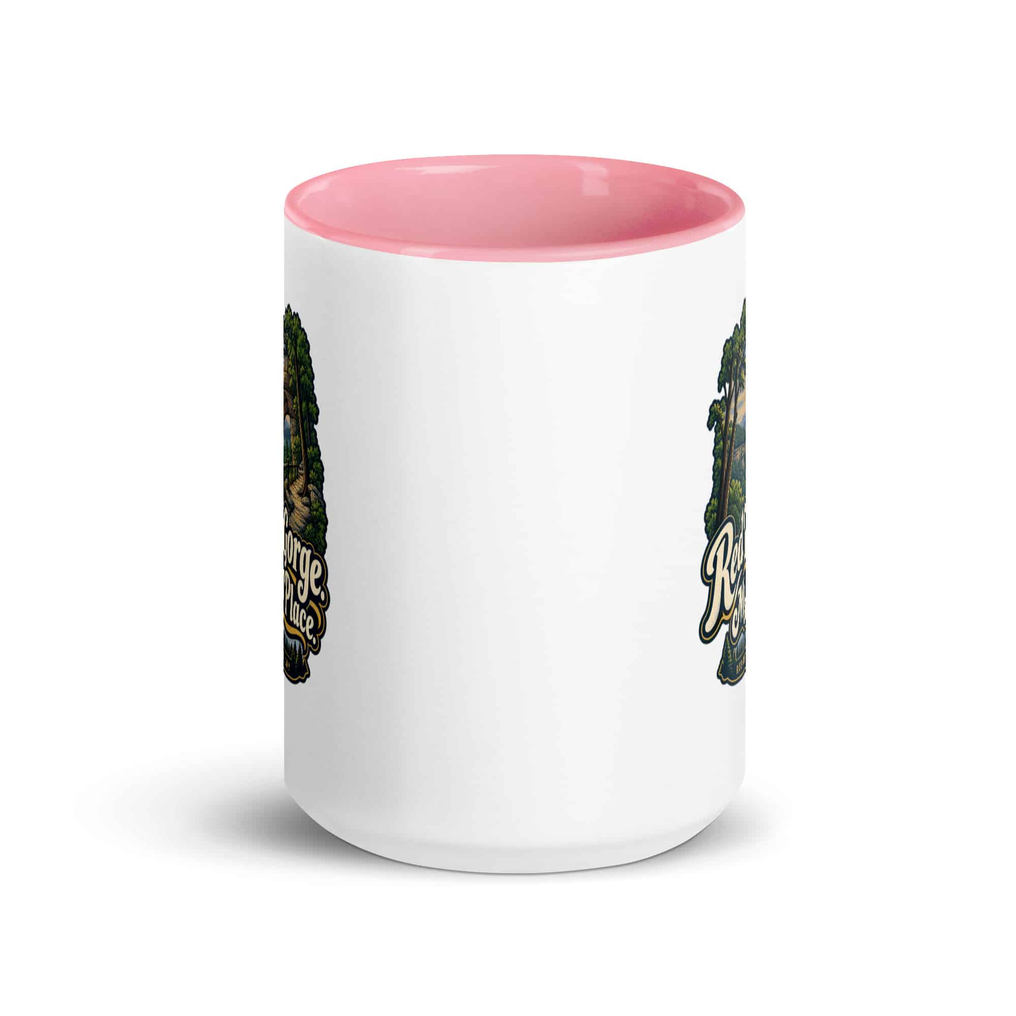 Red River Gorge Color Inside Coffee Mug: Red River Gorge. My Happy Place, Woodland Scenic Lettering