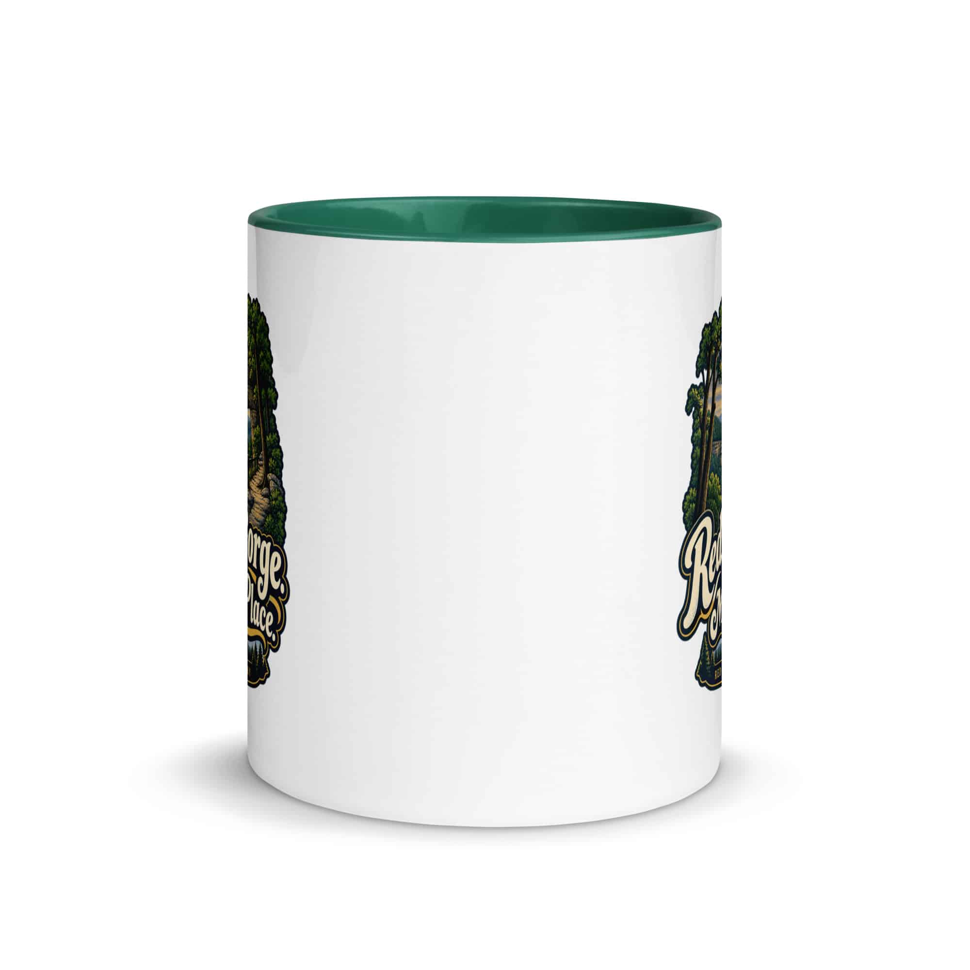 Red River Gorge Color Inside Coffee Mug: Red River Gorge. My Happy Place, Woodland Scenic Lettering