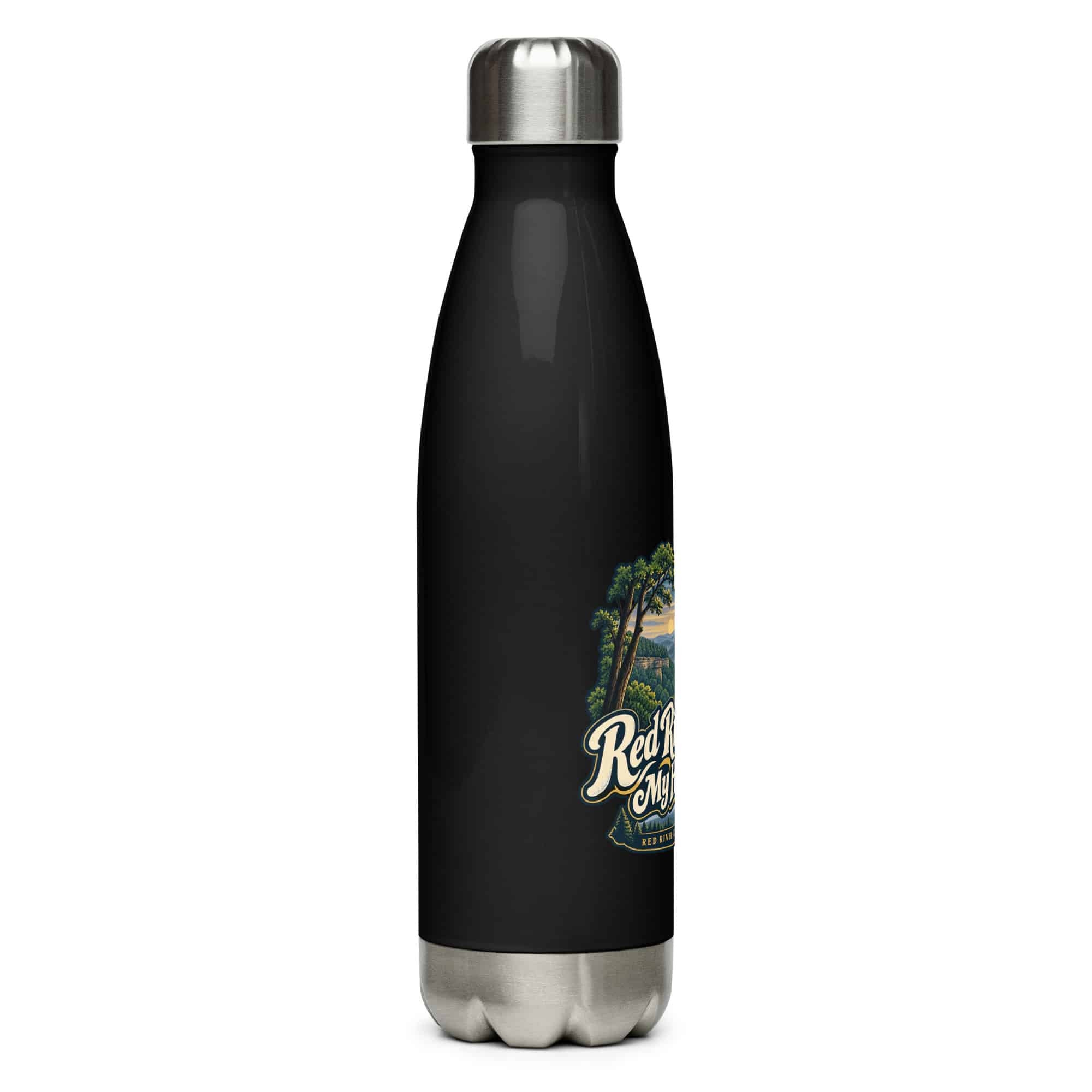 Red River Gorge Stainless Steel Water Bottle: Red River Gorge. My Happy Place, Woodland Scenic Lettering