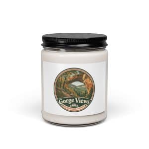 Red River Gorge Soy Wax Candle: Gorge Views, Vintage Round Badge - 9oz - Main