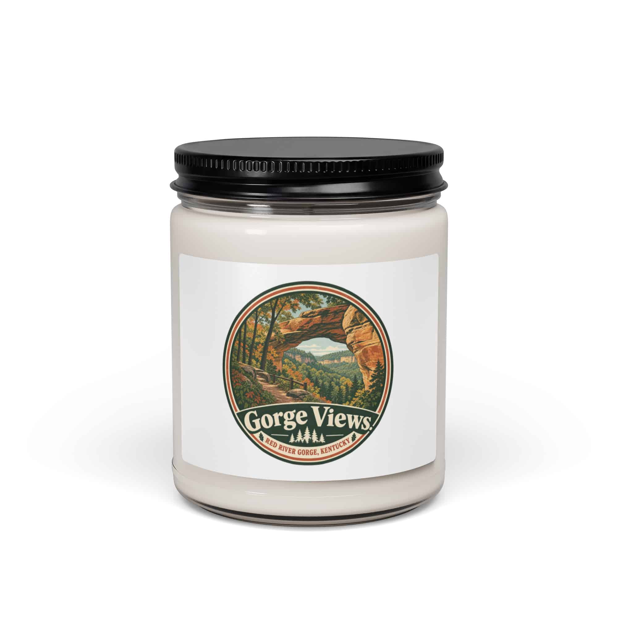 Red River Gorge Soy Wax Candle: Gorge Views, Vintage Round Badge