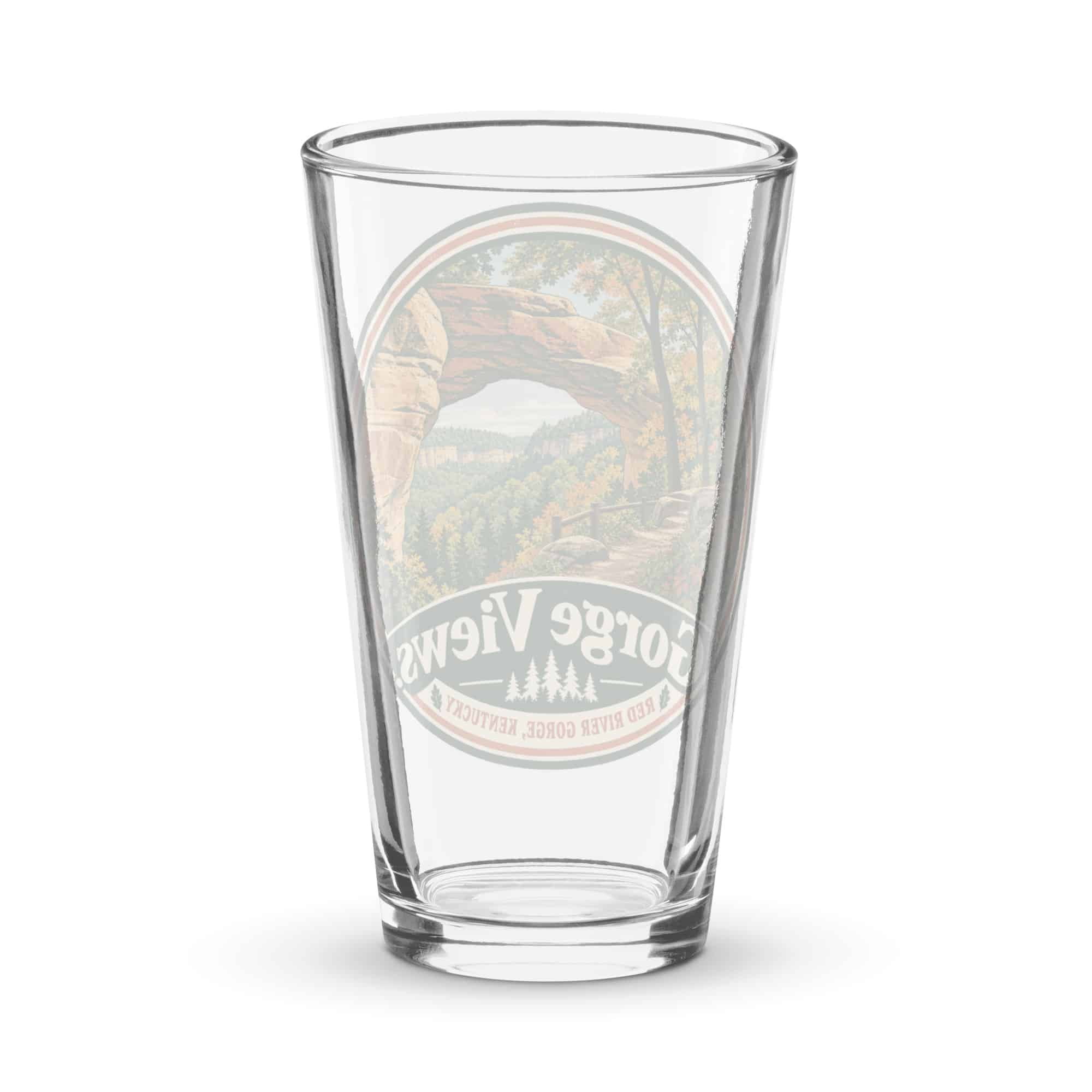 Red River Gorge Pint Glass: Gorge Views, Vintage Round Badge