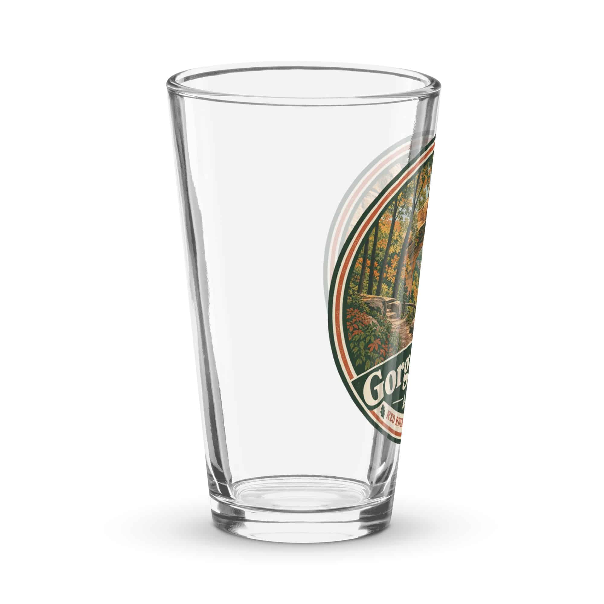 Red River Gorge Pint Glass: Gorge Views, Vintage Round Badge
