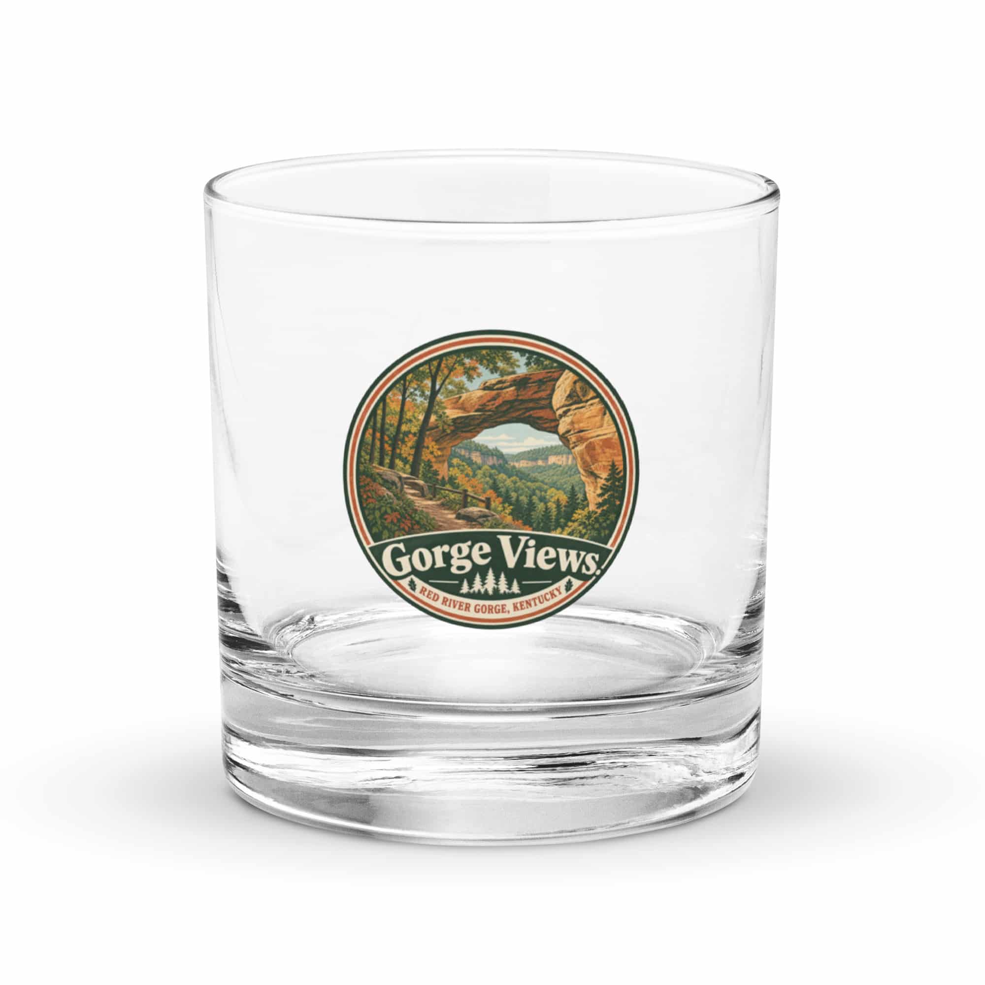 Red River Gorge Rocks Glass: Gorge Views, Vintage Round Badge