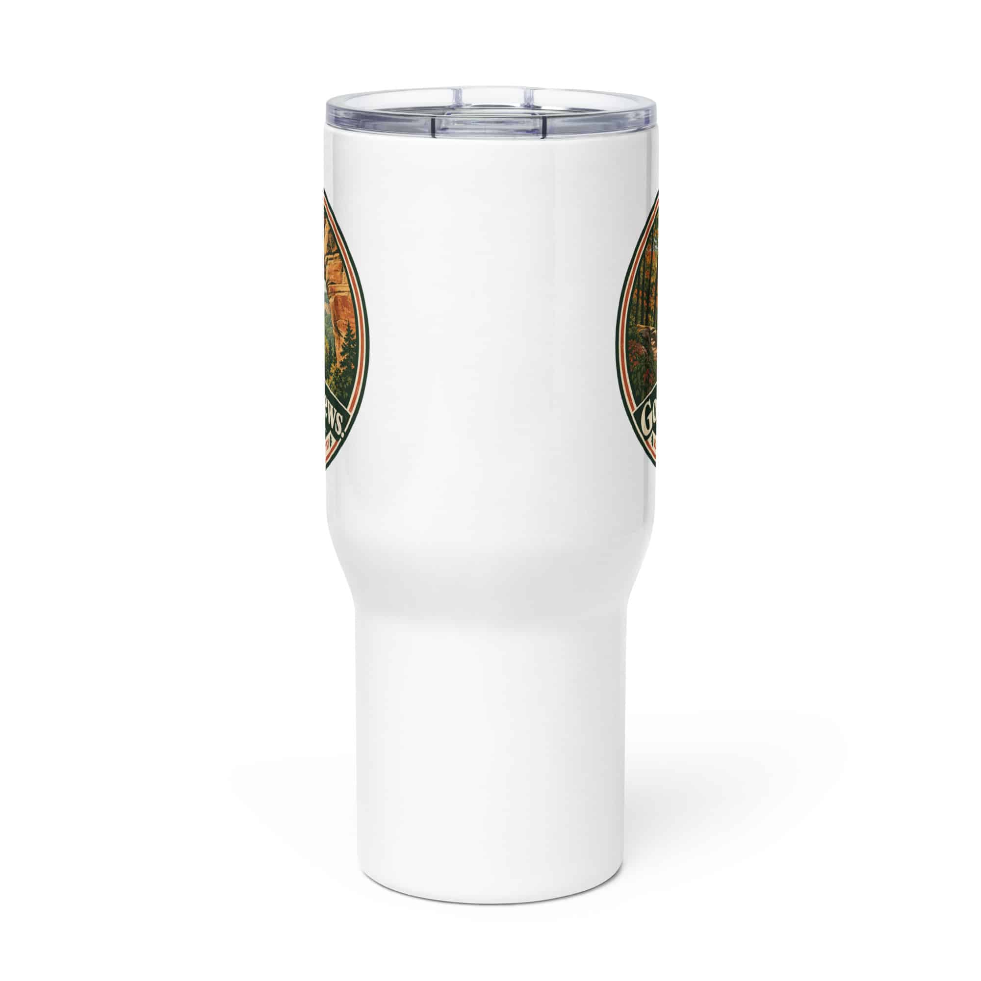 Red River Gorge Travel Mug: Gorge Views, Vintage Round Badge